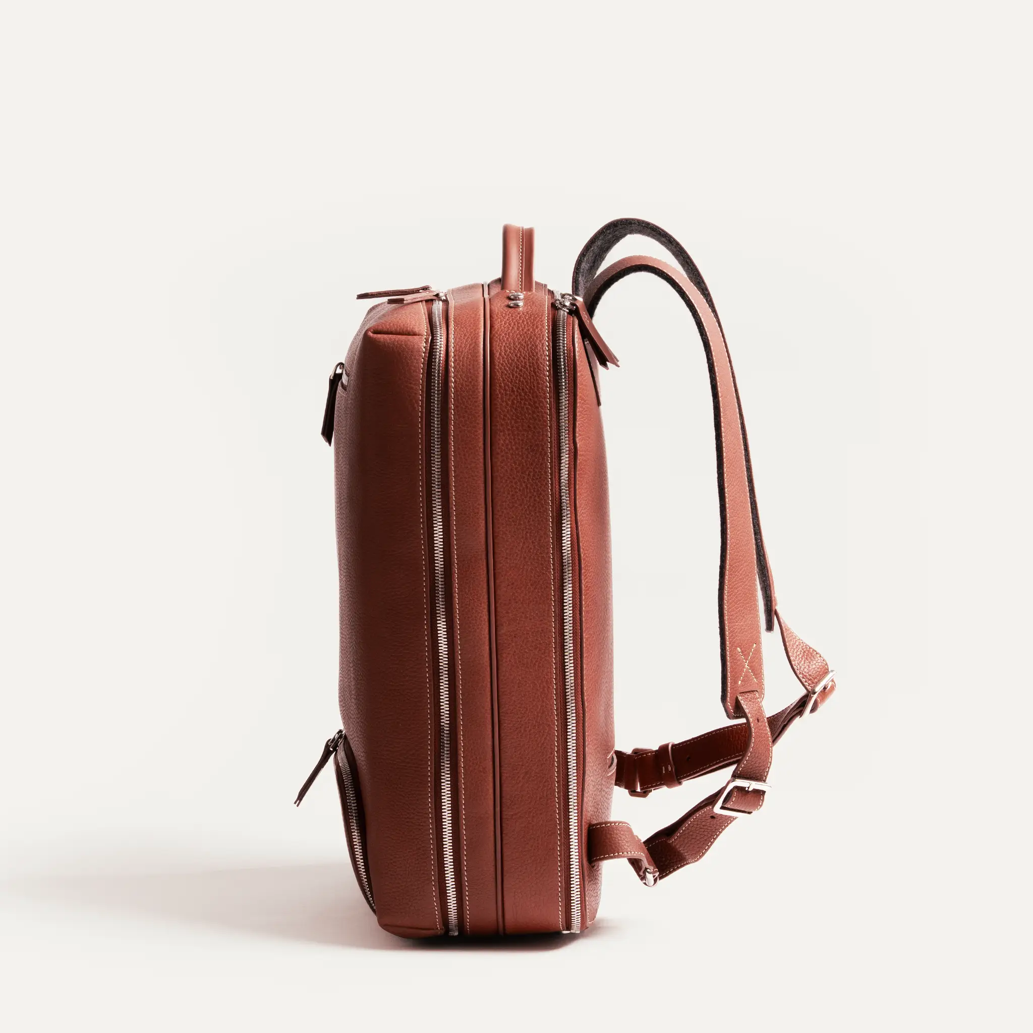 Sac à dos de voyage ~ GASPARD - CUIR COGNAC - Image 4