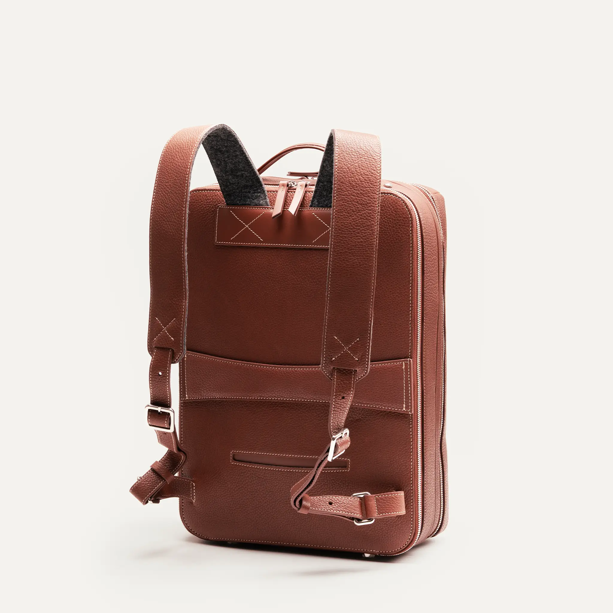 Sac à dos de voyage ~ GASPARD - CUIR COGNAC - Image 5