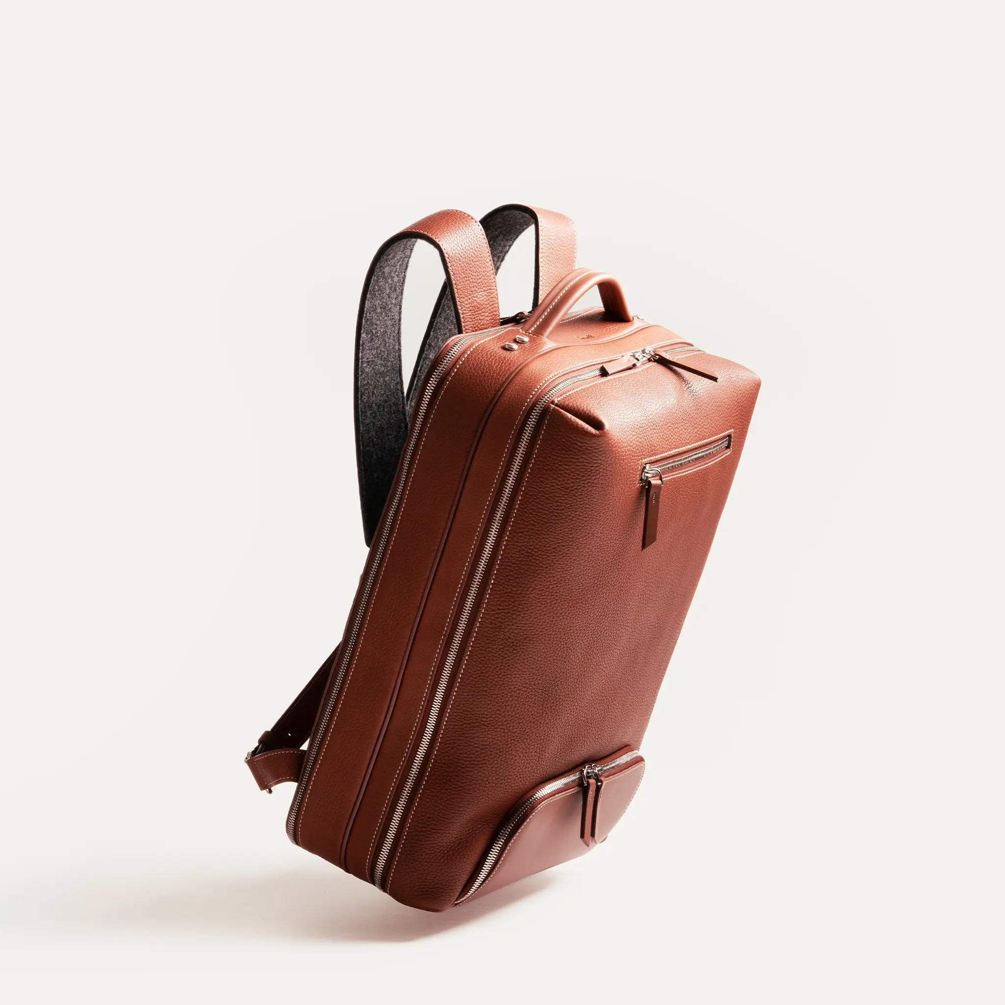Sac à dos de voyage ~ GASPARD - CUIR COGNAC - Image 9