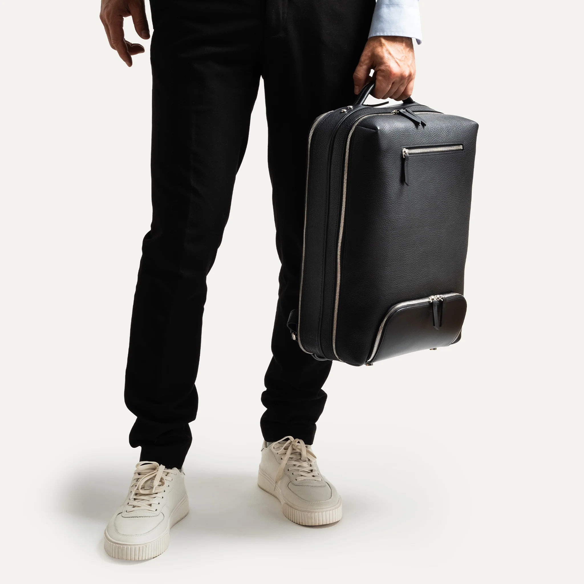 Sac à dos de voyage ~ GASPARD - CUIR NOIR - Image 11
