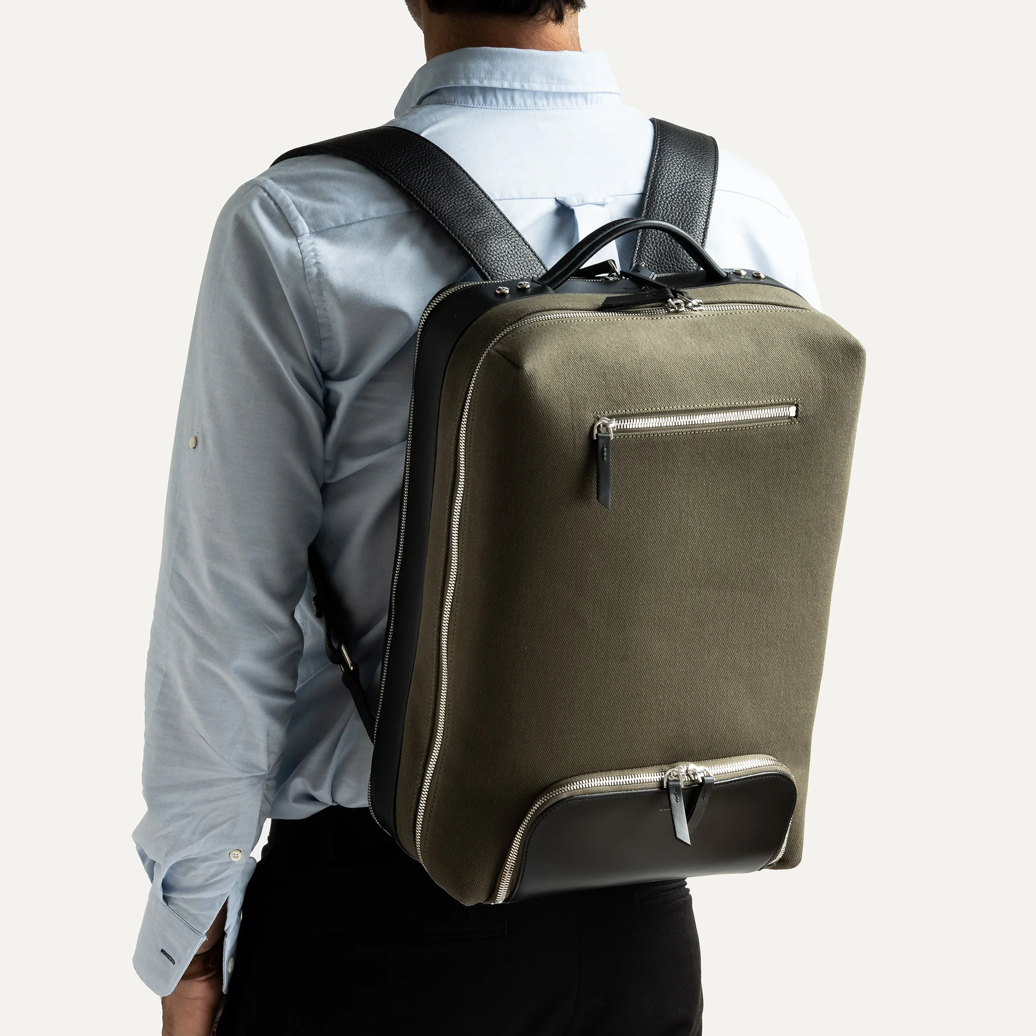 Sac à dos de voyage ~ ANTOINE II - KAKI & NOIR - Image 10