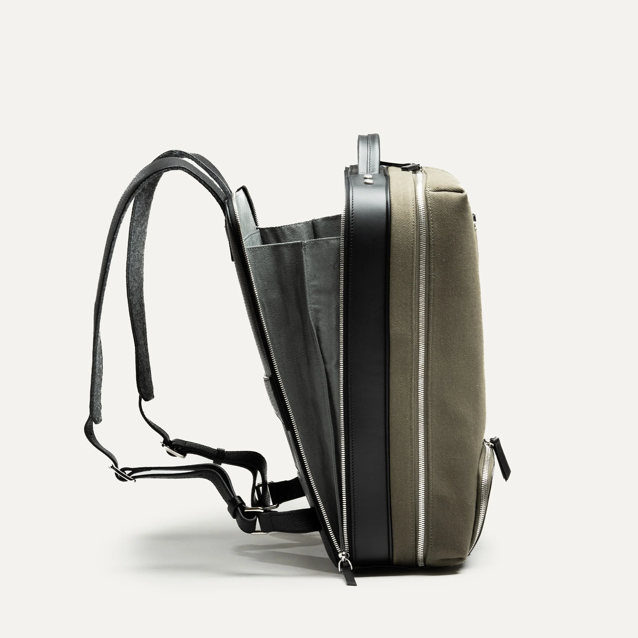 Sac à dos de voyage ~ ANTOINE II - KAKI & NOIR - Image 11