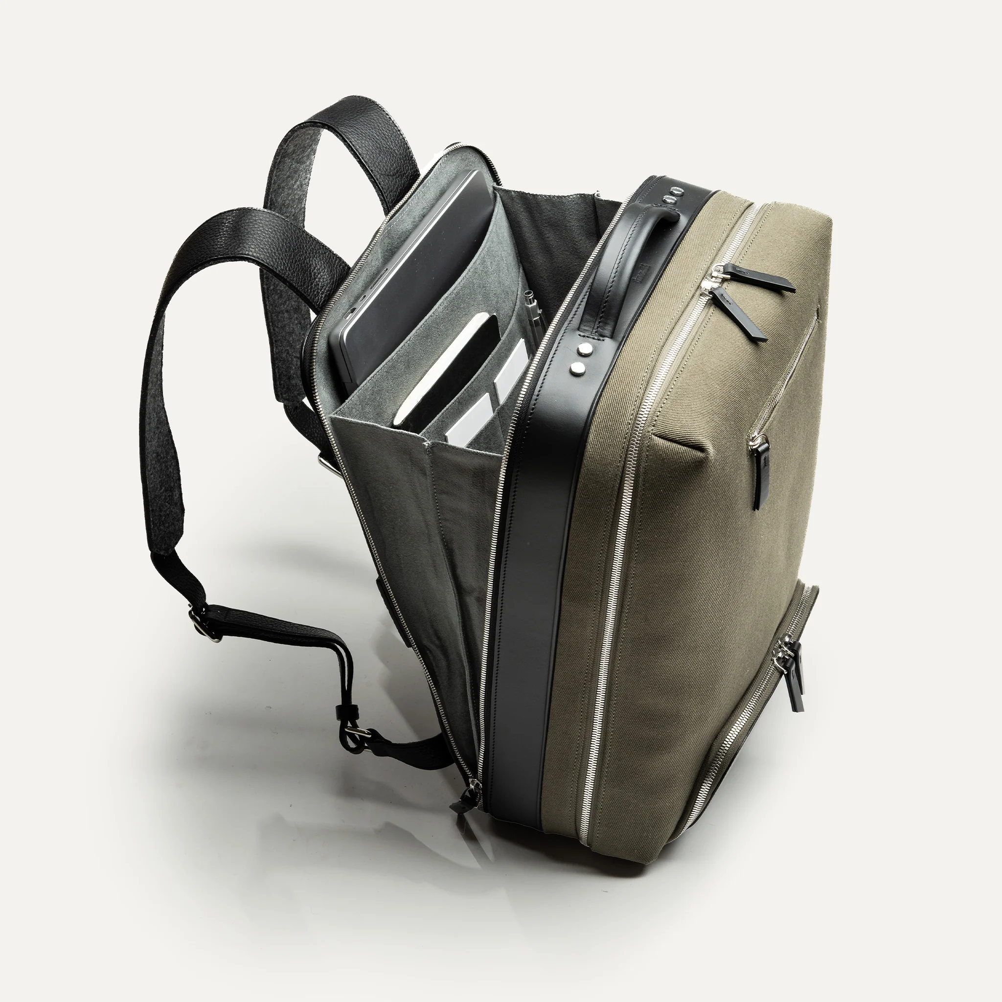 Sac à dos de voyage ~ ANTOINE II - KAKI & NOIR - Image 3