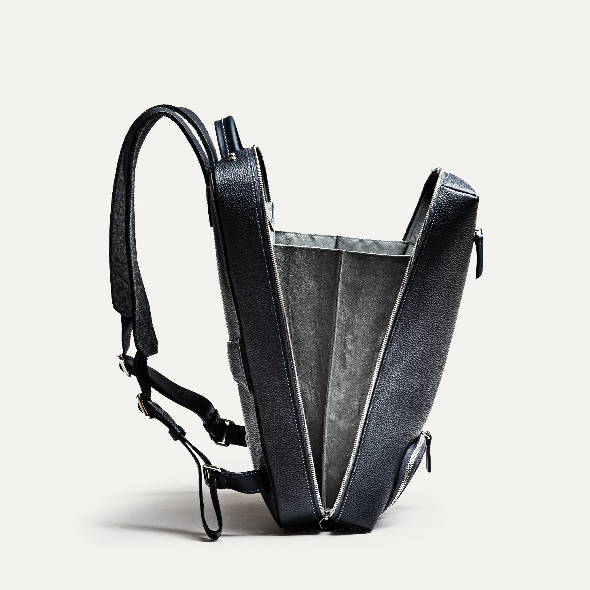 Sac à dos en cuir grainé ~ GIANI II - MARINE - Image 10