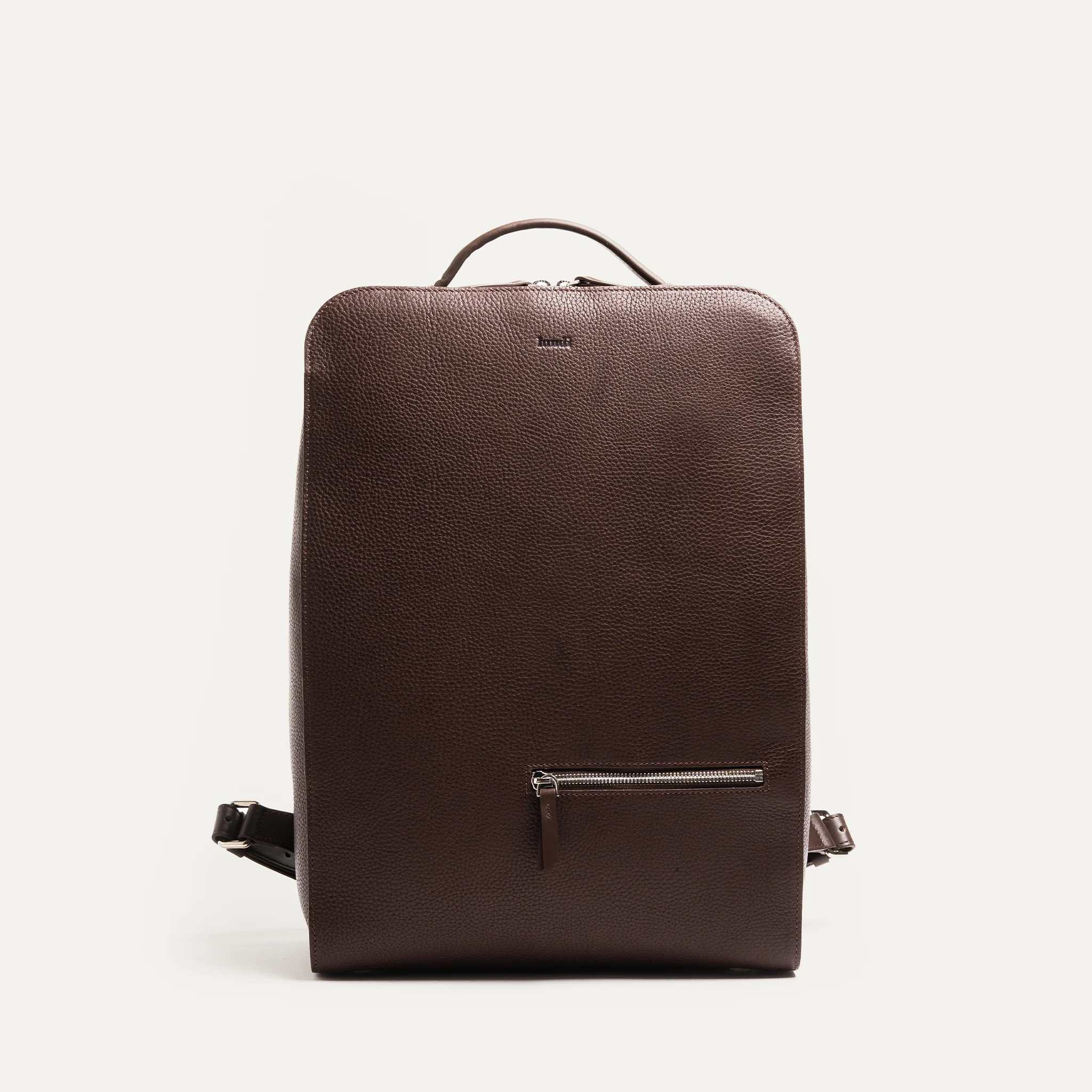 Sac à dos en cuir grainé ~ MARCUS - MARRON - Image 3
