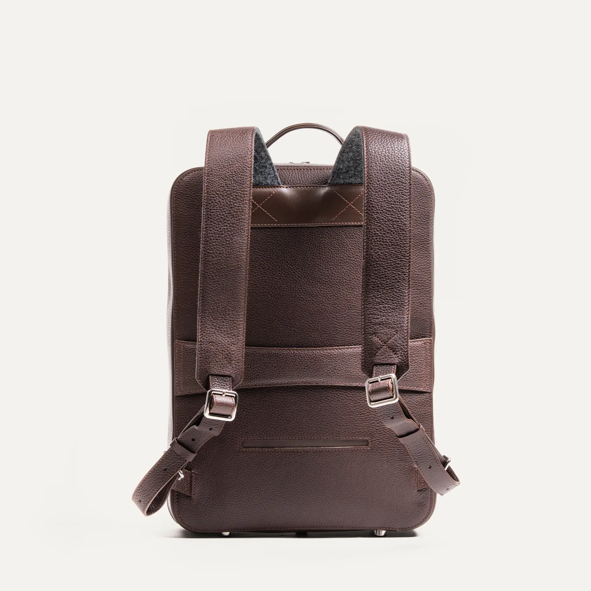 Sac à dos en cuir grainé ~ GIANI II - MARRON - Image 3