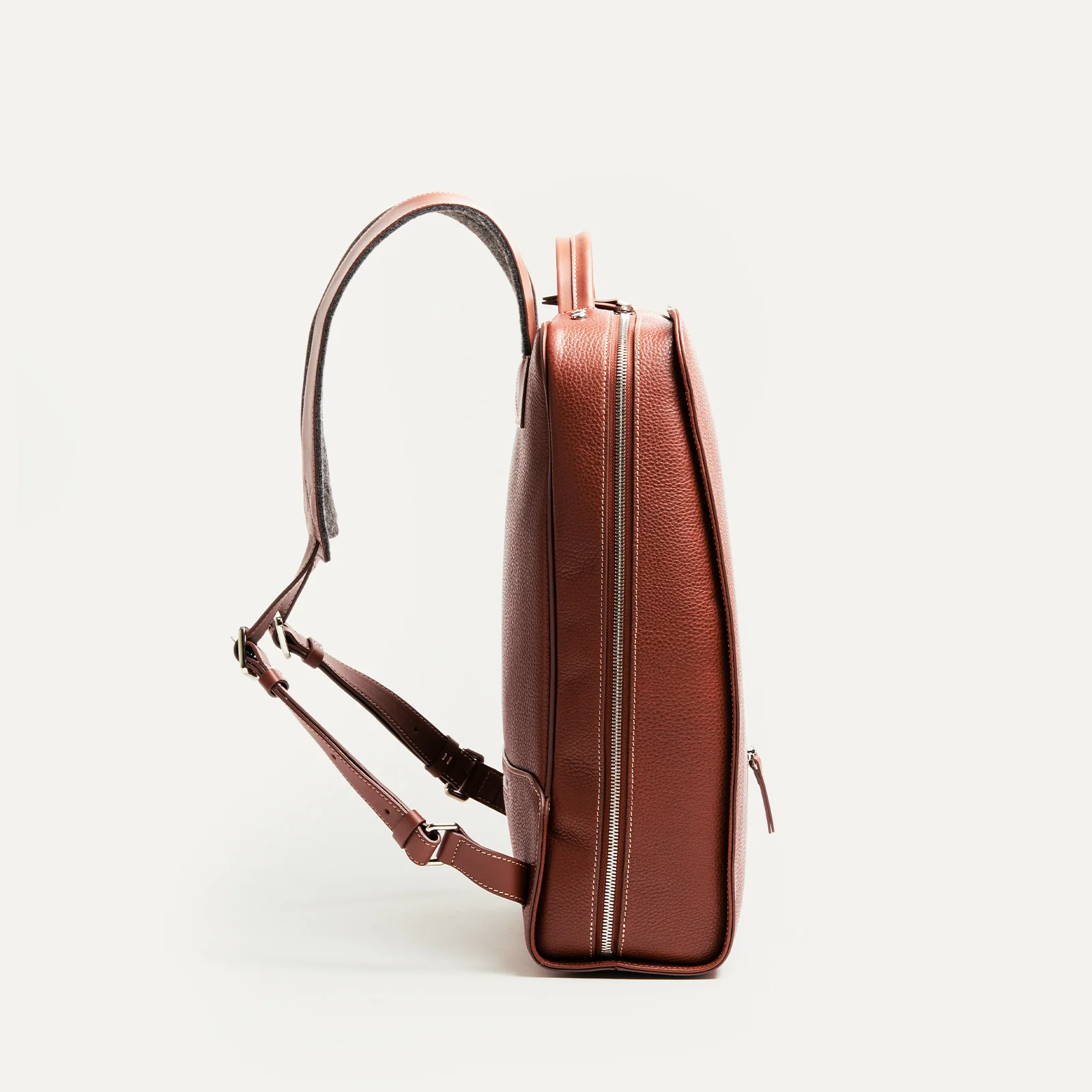 Sac à dos en cuir grainé ~ MARCUS - COGNAC - Image 7