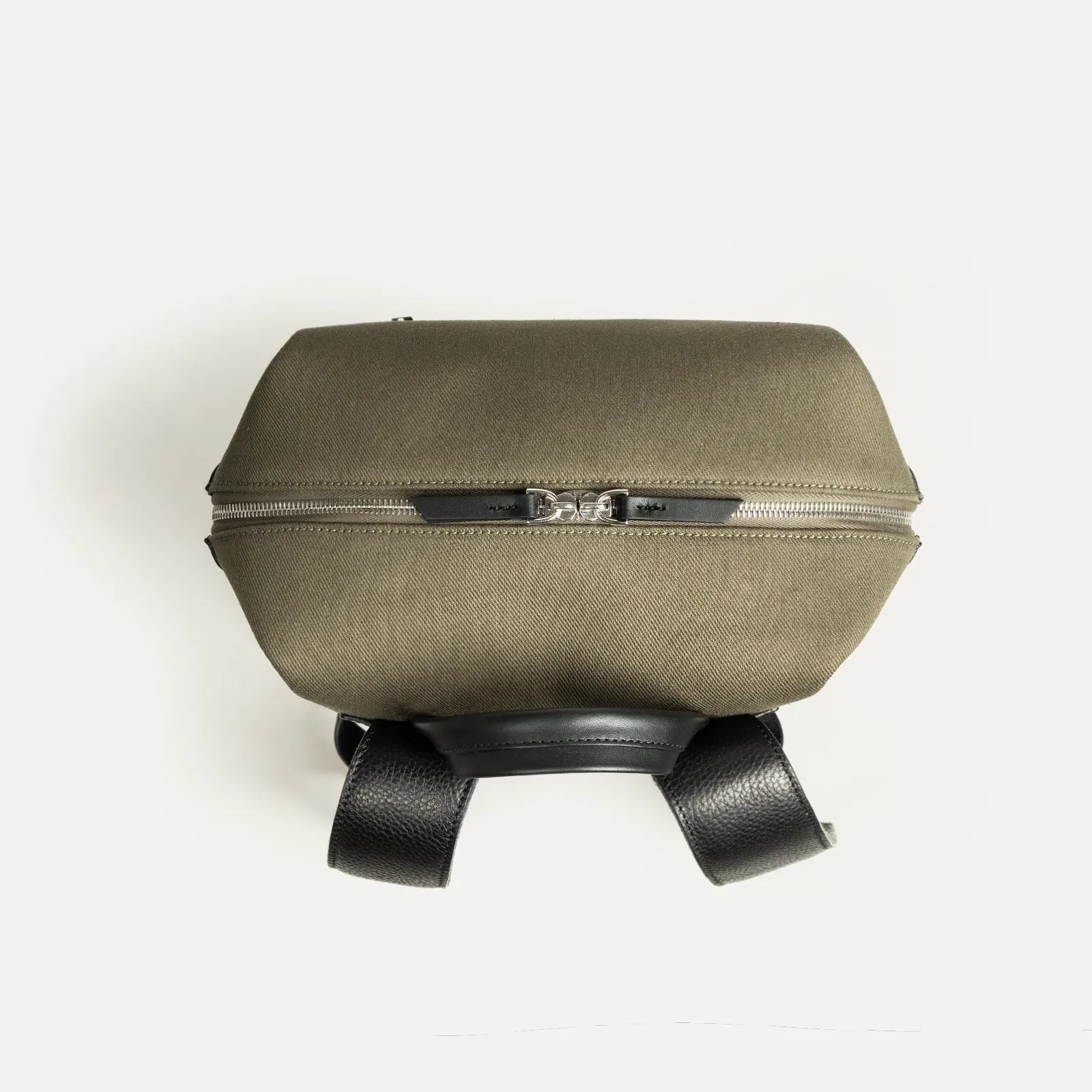 Sac à dos en toile et cuir ~ ANDREAS KAKI & NOIR - Image 10