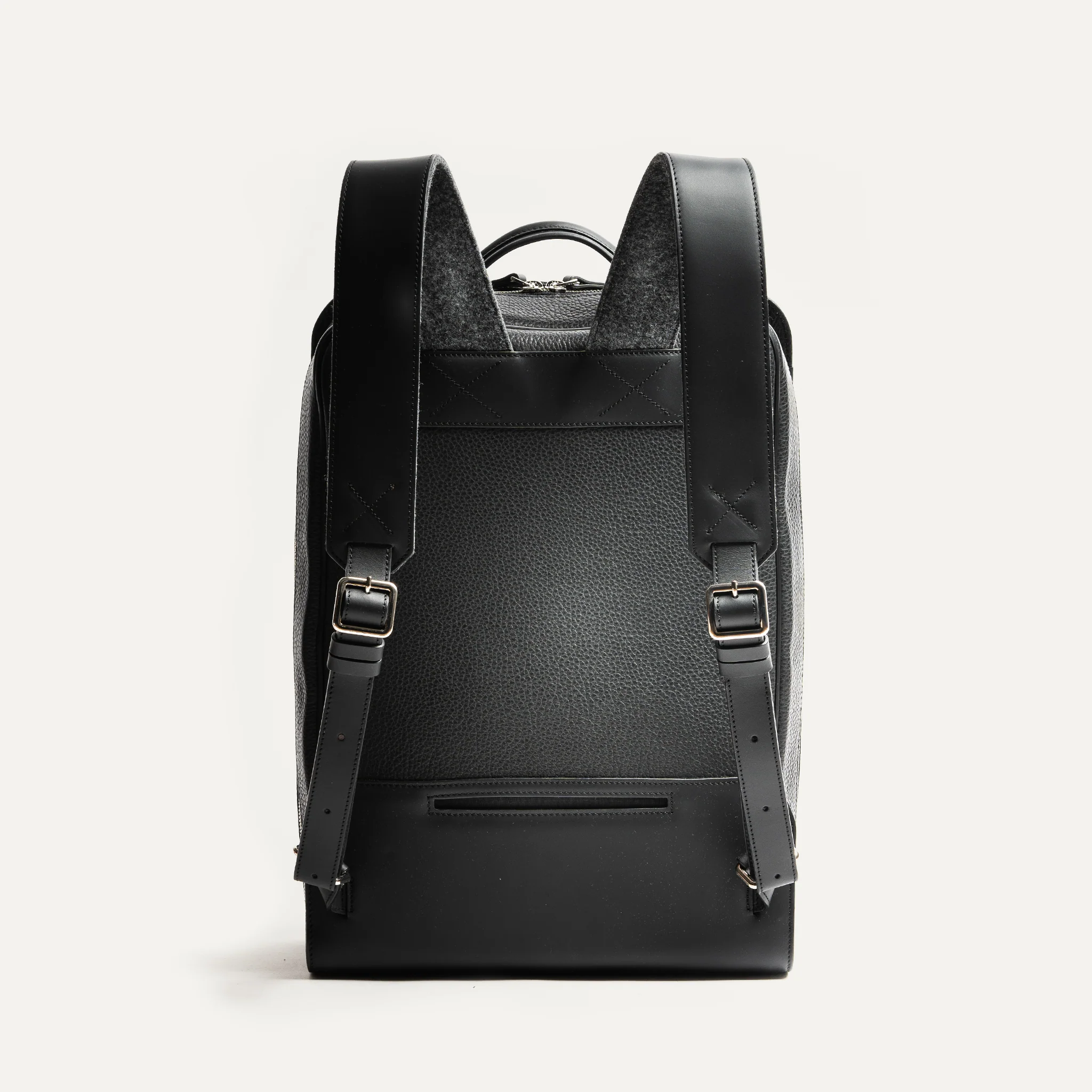 Sac à dos en cuir lisse ~ MATTEO - NOIR - Image 6