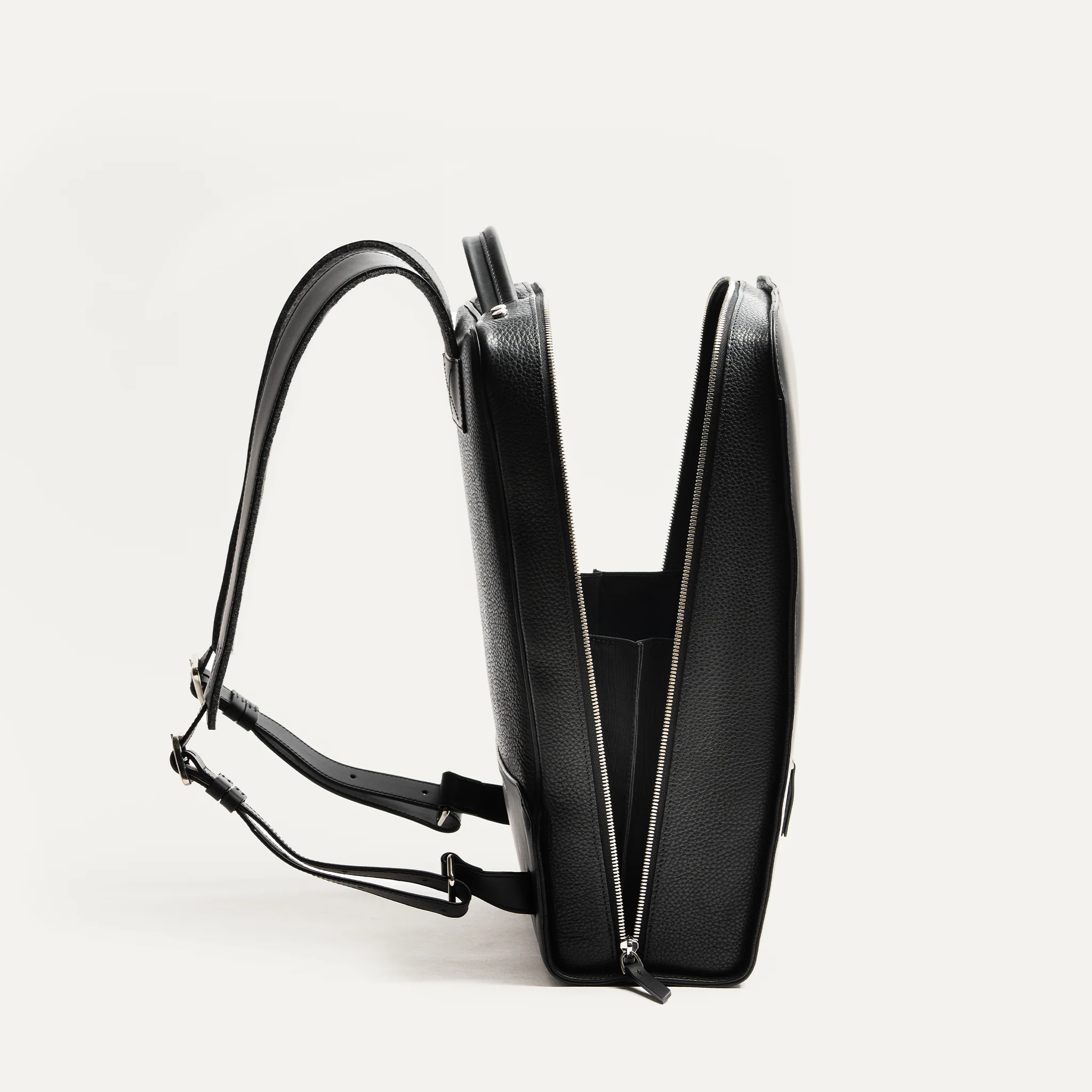Sac à dos en cuir lisse ~ MATTEO - NOIR - Image 7