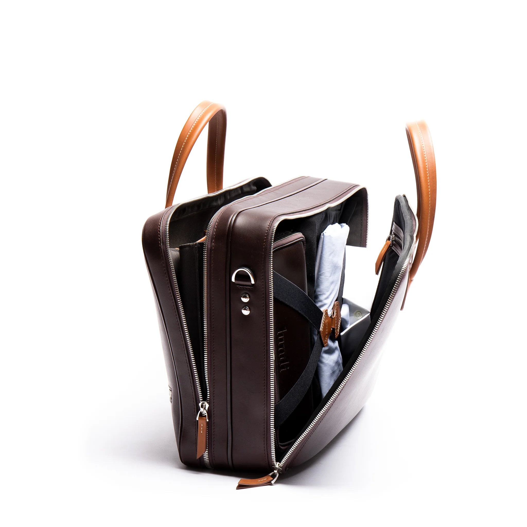 Sac ordinateur 36 heures lundi | BELLECOURT Marron et Cognac - Image 4