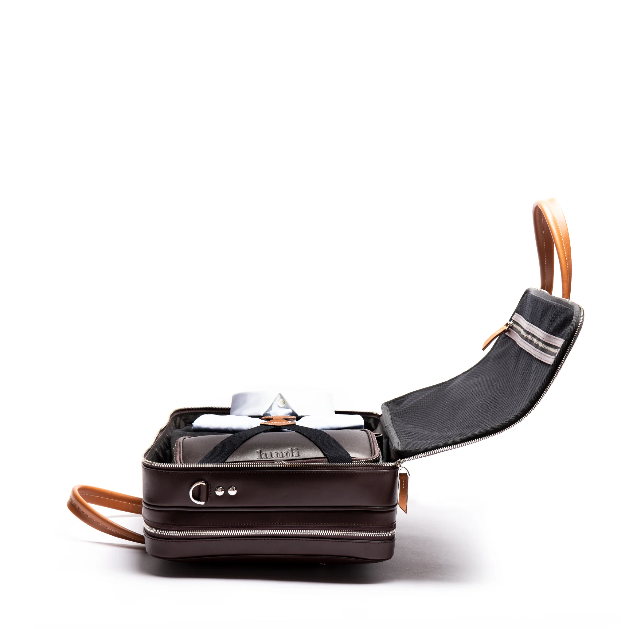 Sac ordinateur 36 heures lundi | BELLECOURT Marron et Cognac - Image 5
