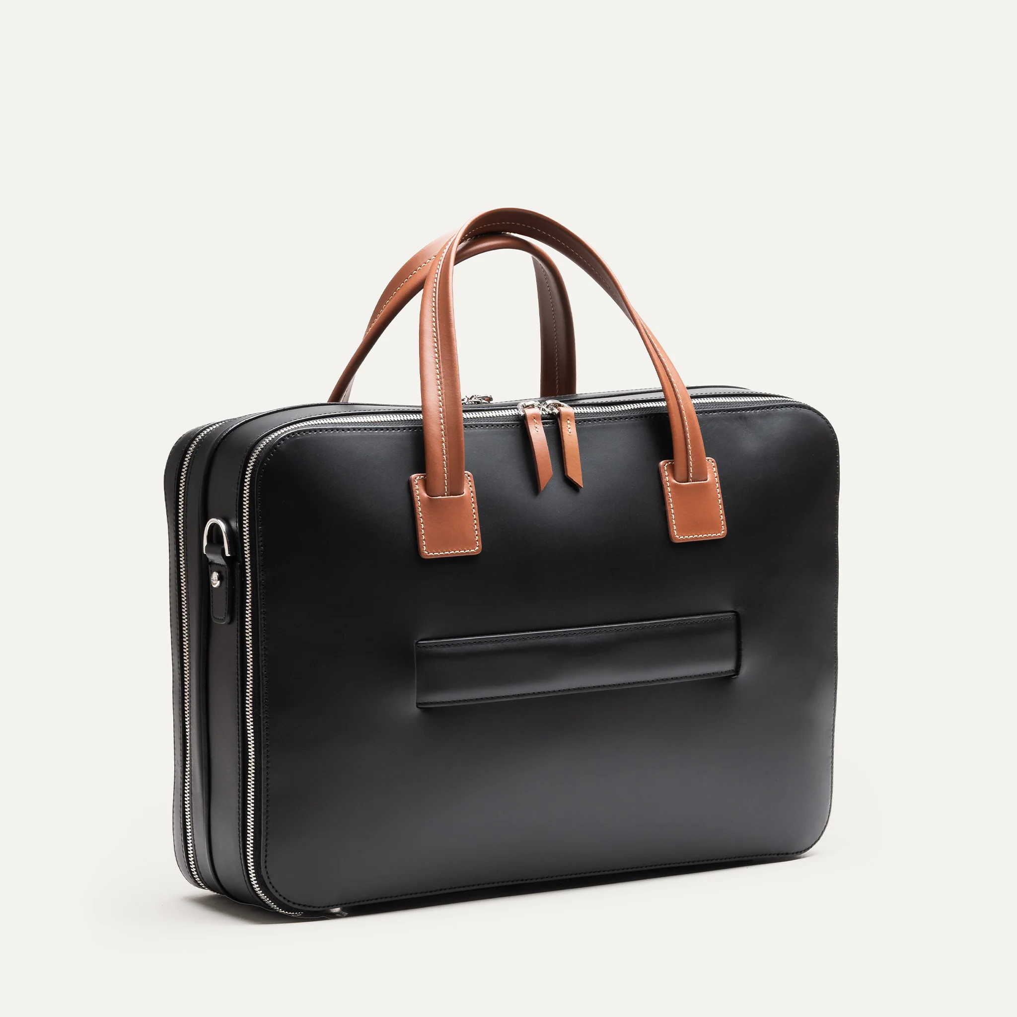 Porte documents 36 hr ~ BELLECOURT II ~ Noir & Cognac - Image 4