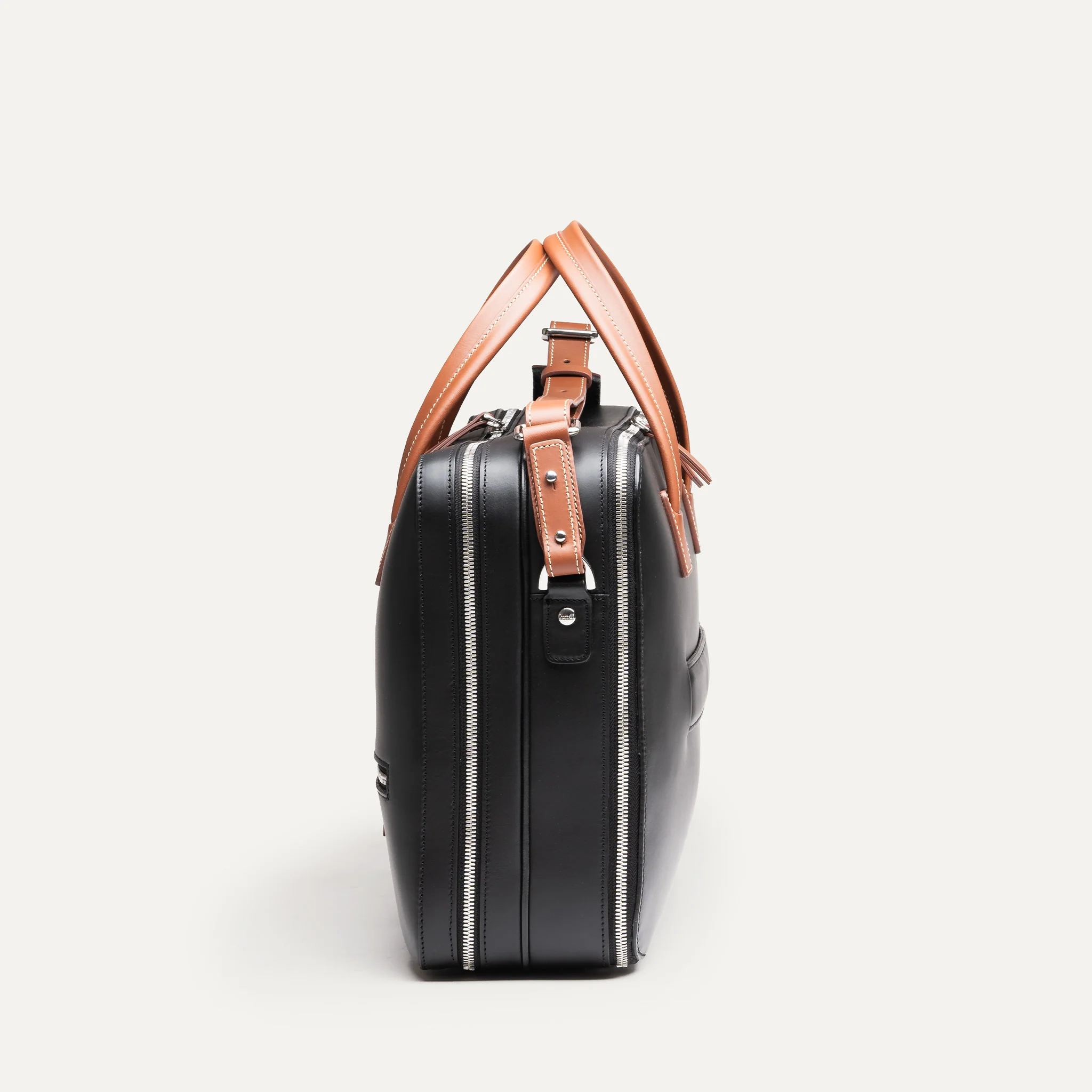 Porte documents 36 hr ~ BELLECOURT II ~ Noir & Cognac - Image 7
