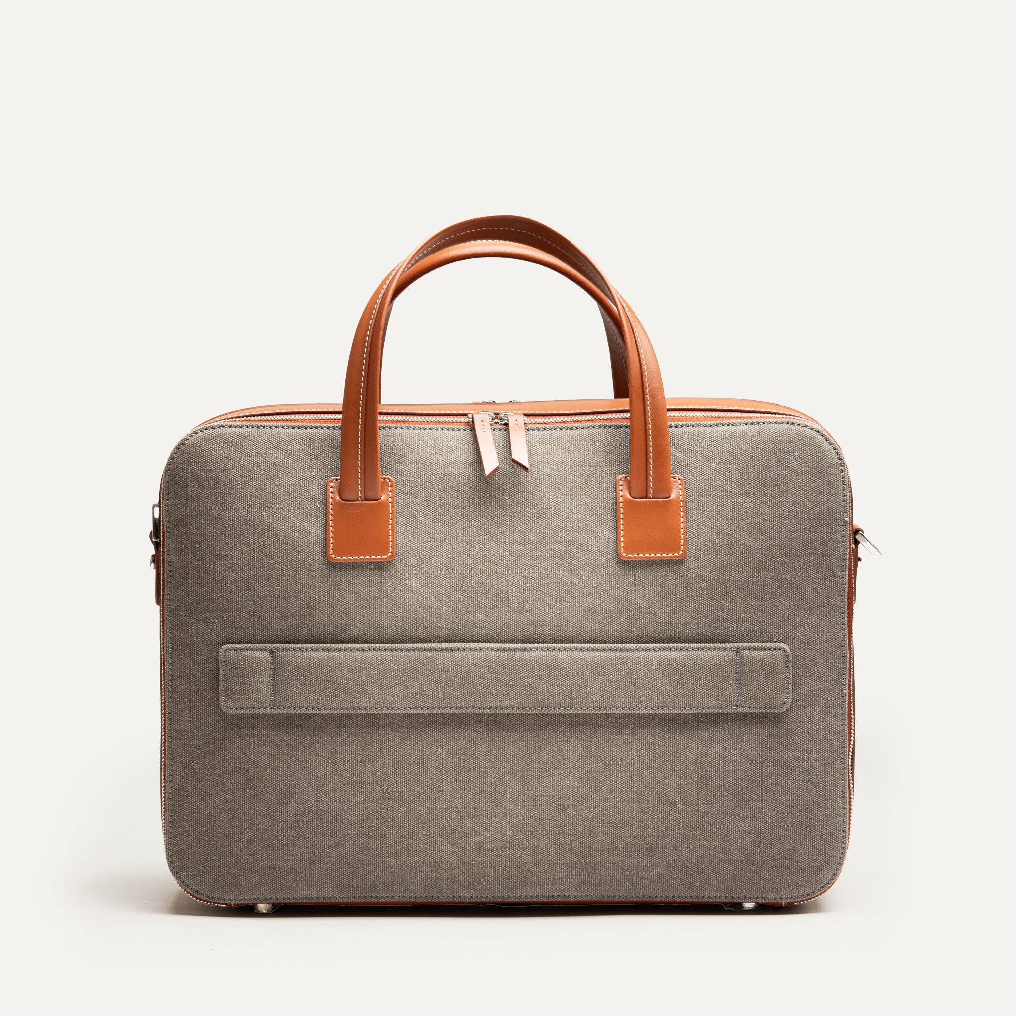 Porte documents 36 hr ~ CONALLY ~ Gris & Cognac - Image 10