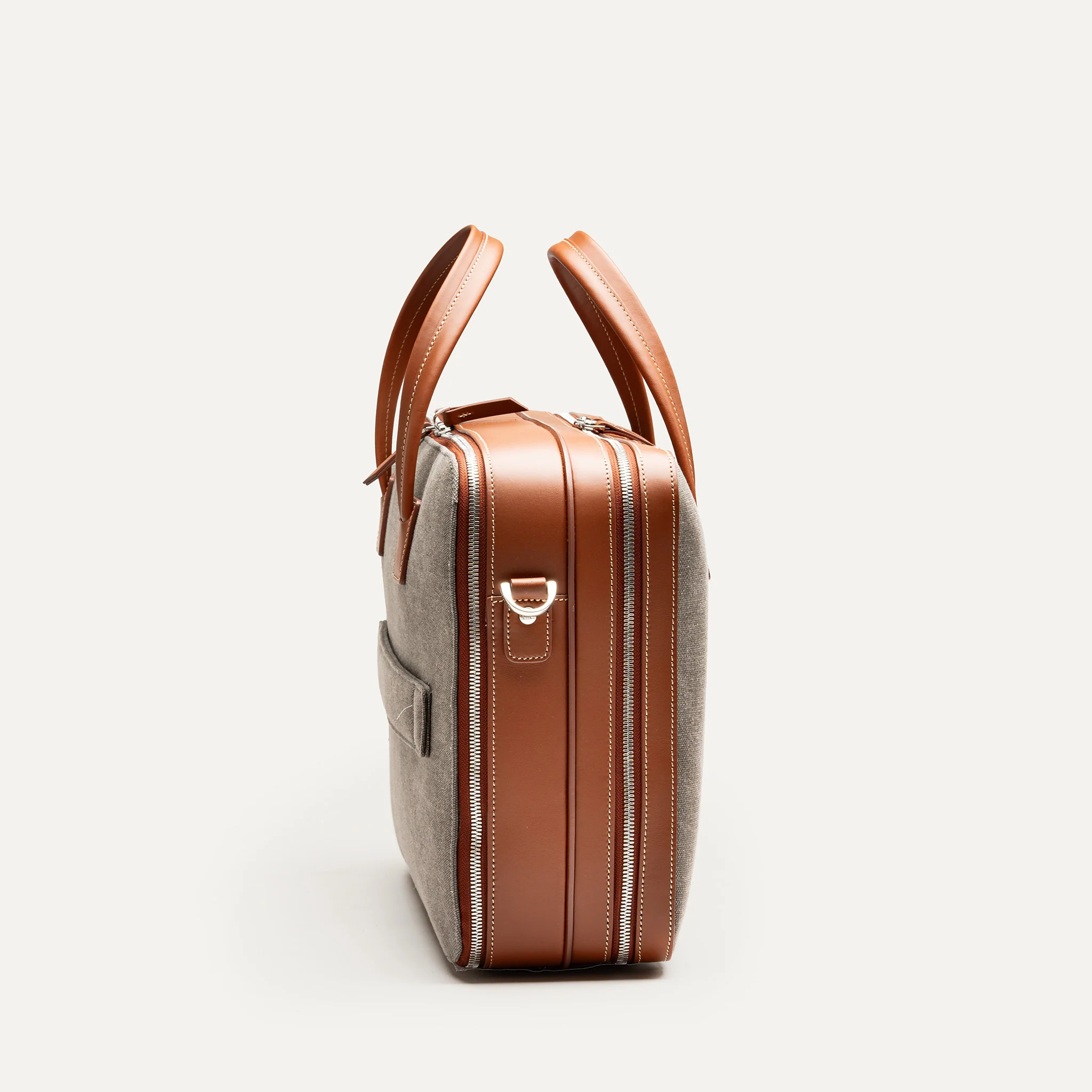 Porte documents 36 hr ~ CONALLY ~ Gris & Cognac - Image 11