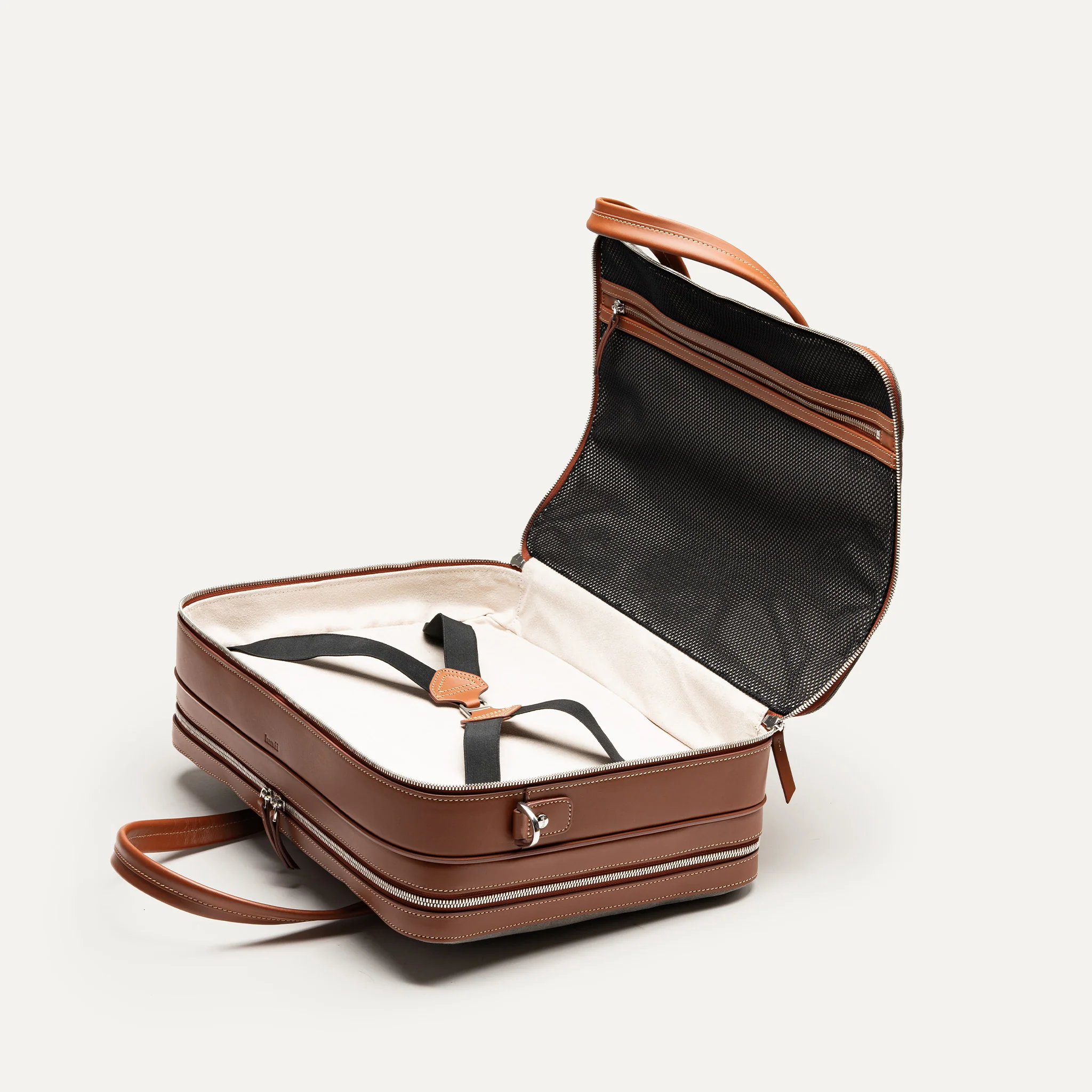 Porte documents 36 hr ~ CONALLY ~ Gris & Cognac - Image 4