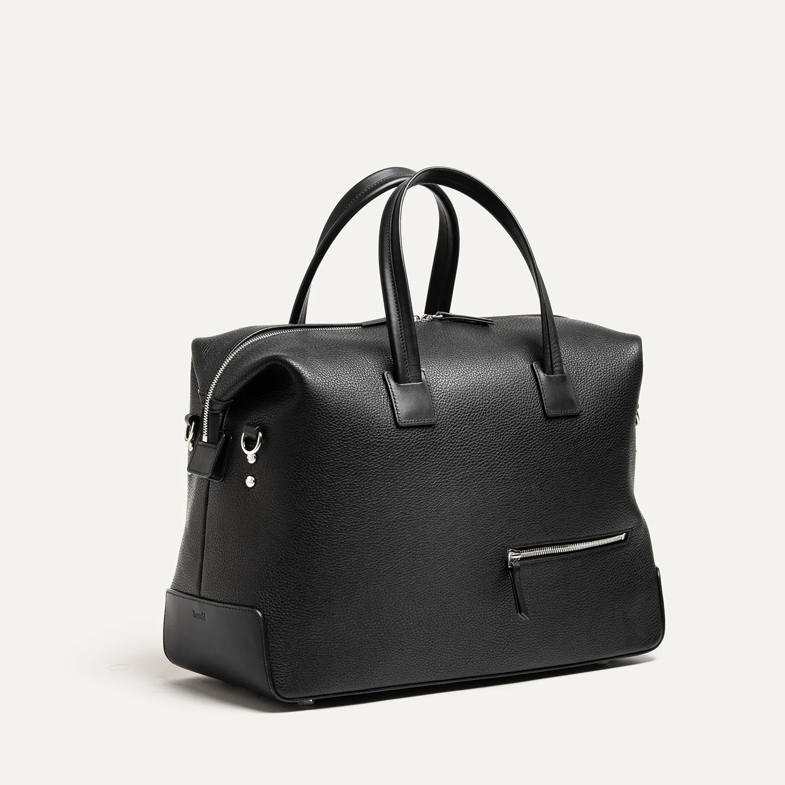 Sac de voyage 48h Femme ~ WESLEY~Cuir grainé noir - Image 3