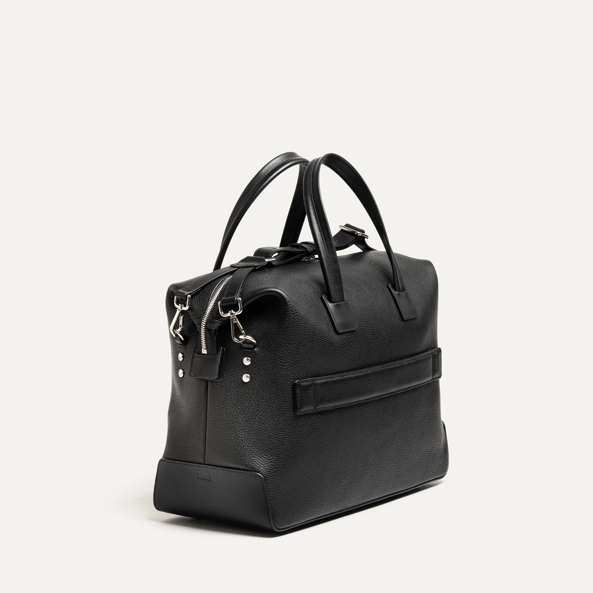 Sac de voyage 48h Femme ~ WESLEY~Cuir grainé noir - Image 5