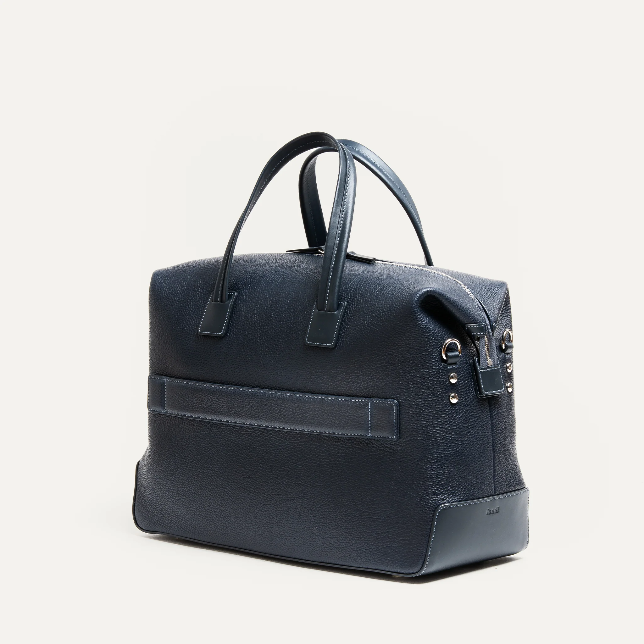 Sac de voyage 48h Femme ~ WESLEY~ Cuir grainé marine - Image 7