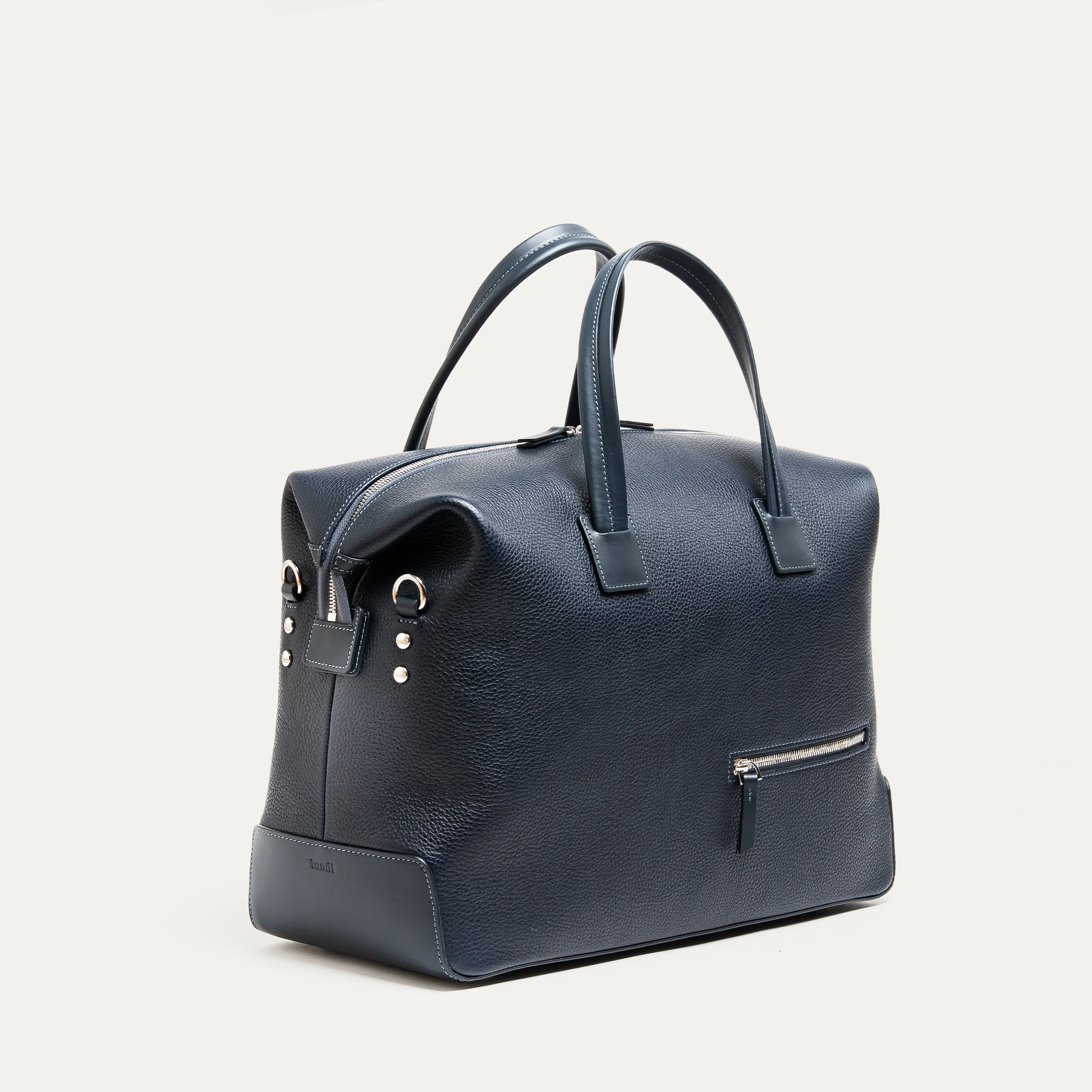 Sac de voyage 48h Femme ~ WESLEY~ Cuir grainé marine - Image 8