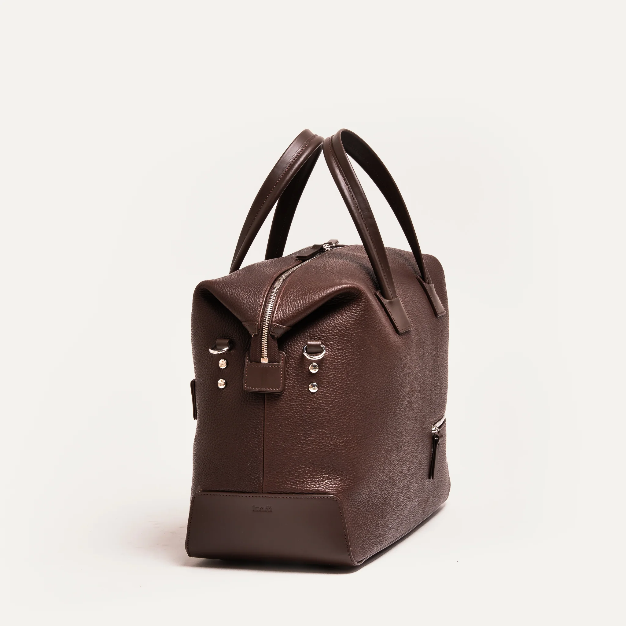 Sac de voyage 48h Femme ~ WESLEY~Cuir grainé marron - Image 3