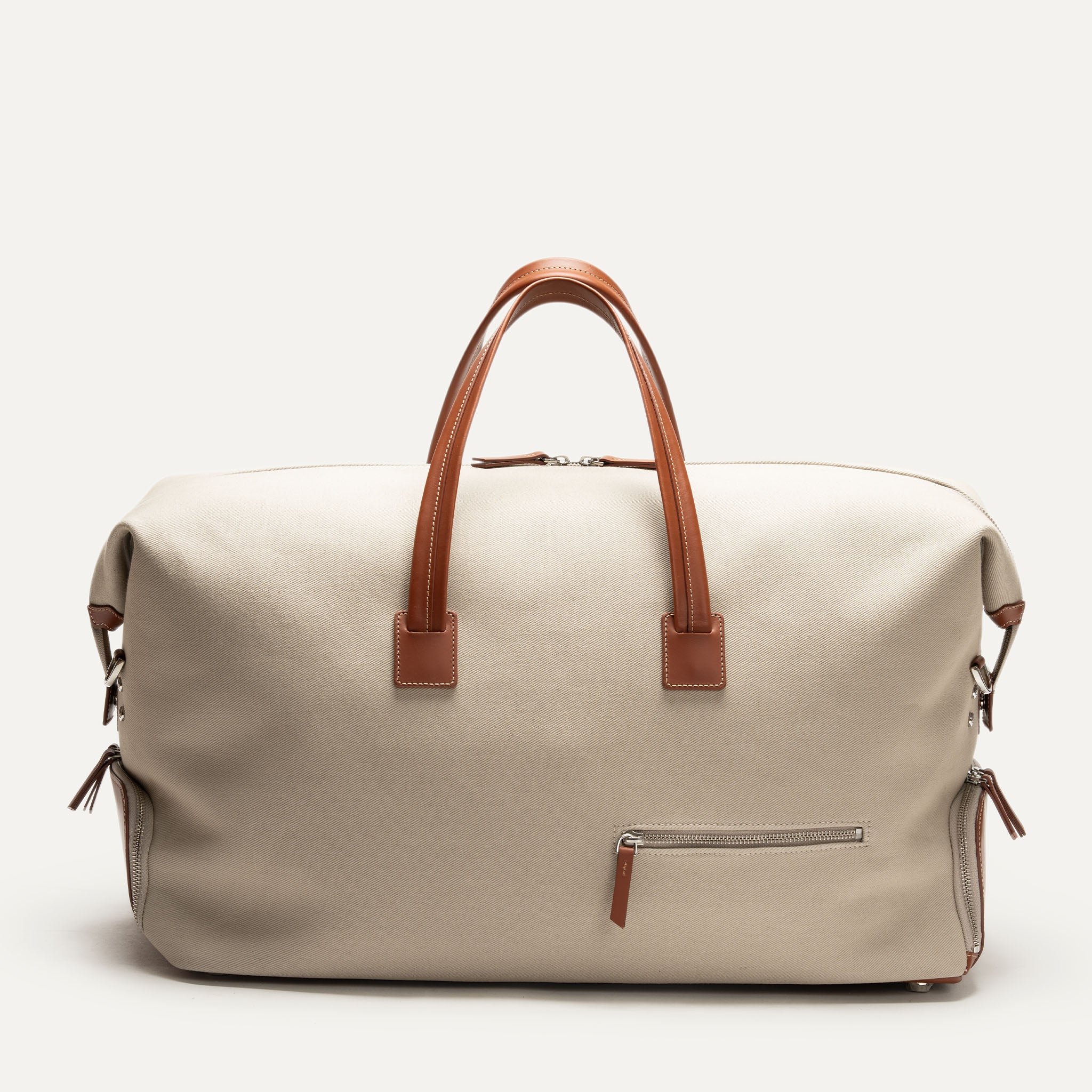 Sac de voyage Femme ~ REMINGTON ~ Toile Beige & cuir Cognac - Image 10