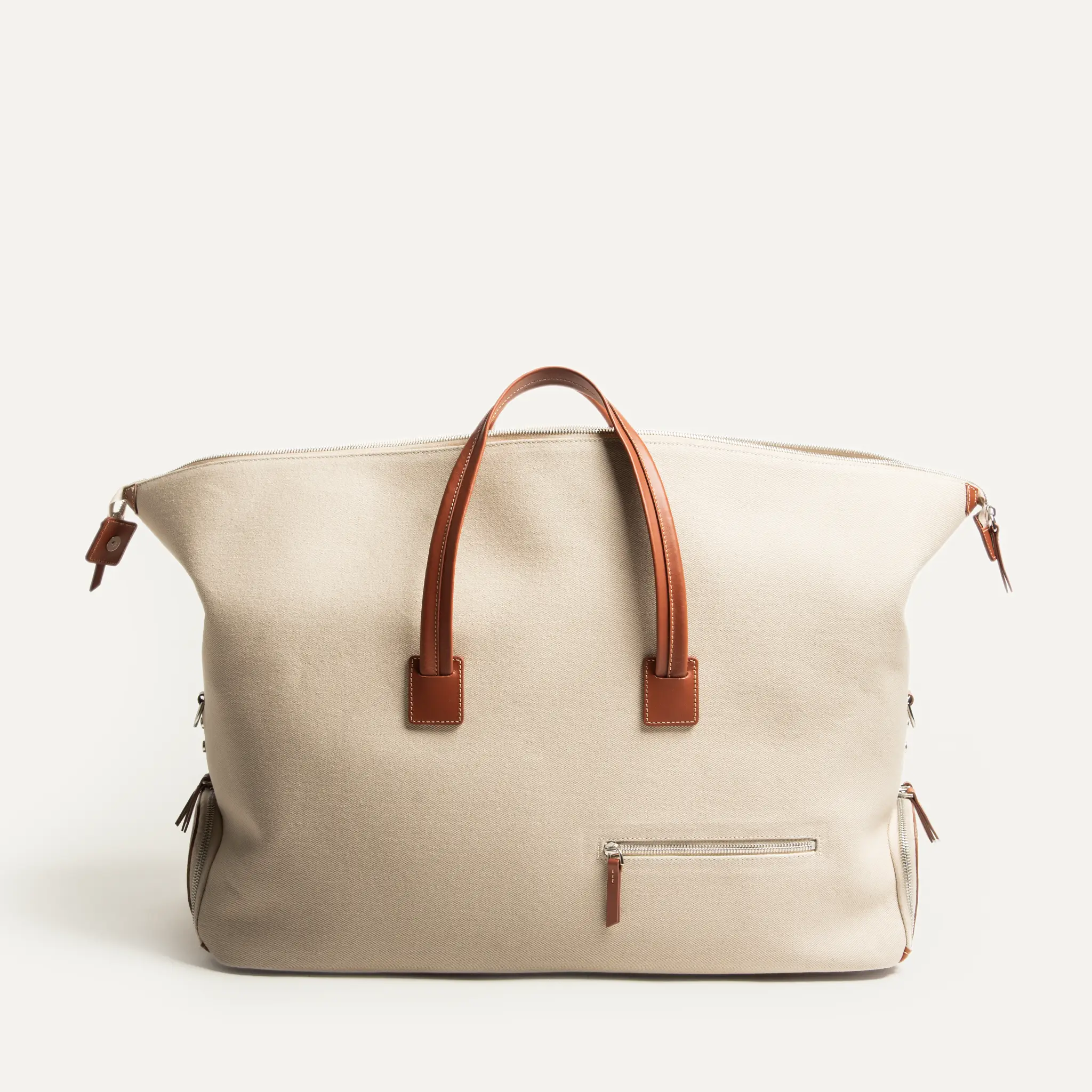 Sac de voyage Femme ~ REMINGTON ~ Toile Beige & cuir Cognac - Image 4