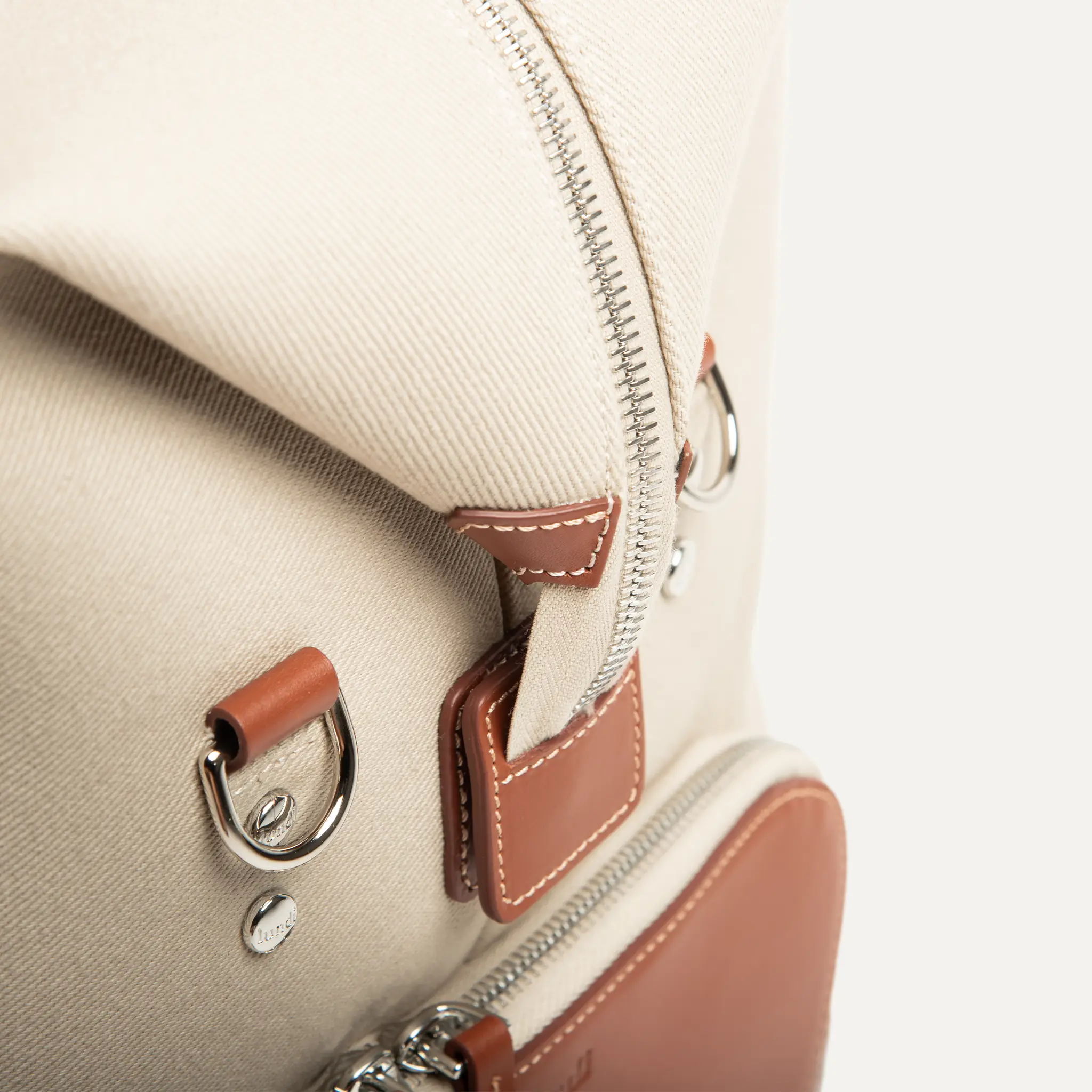 Sac de voyage Femme ~ REMINGTON ~ Toile Beige & cuir Cognac - Image 5