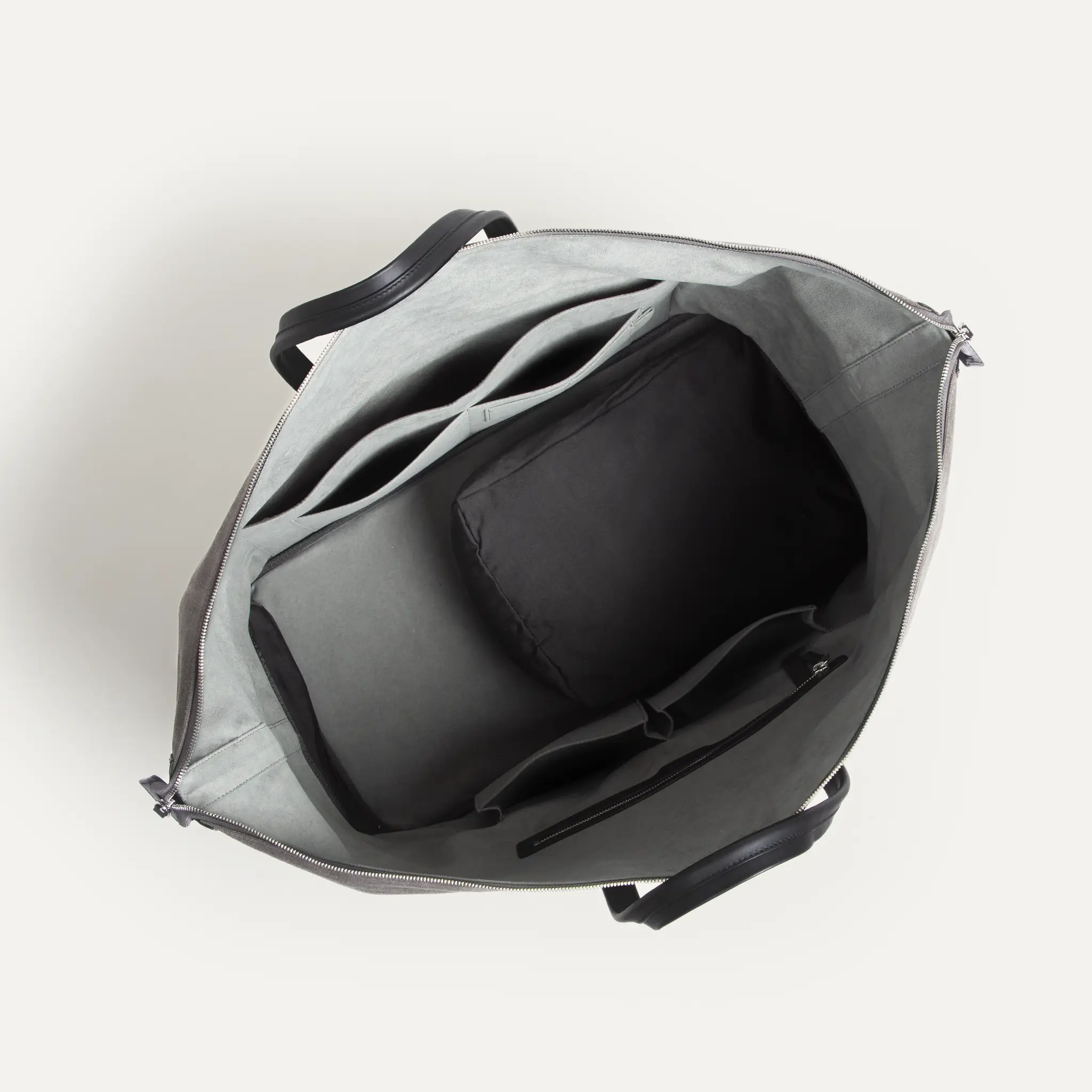 Sac de voyage Femme ~ REMINGTON ~ Toile Grise & cuir Noir - Image 11