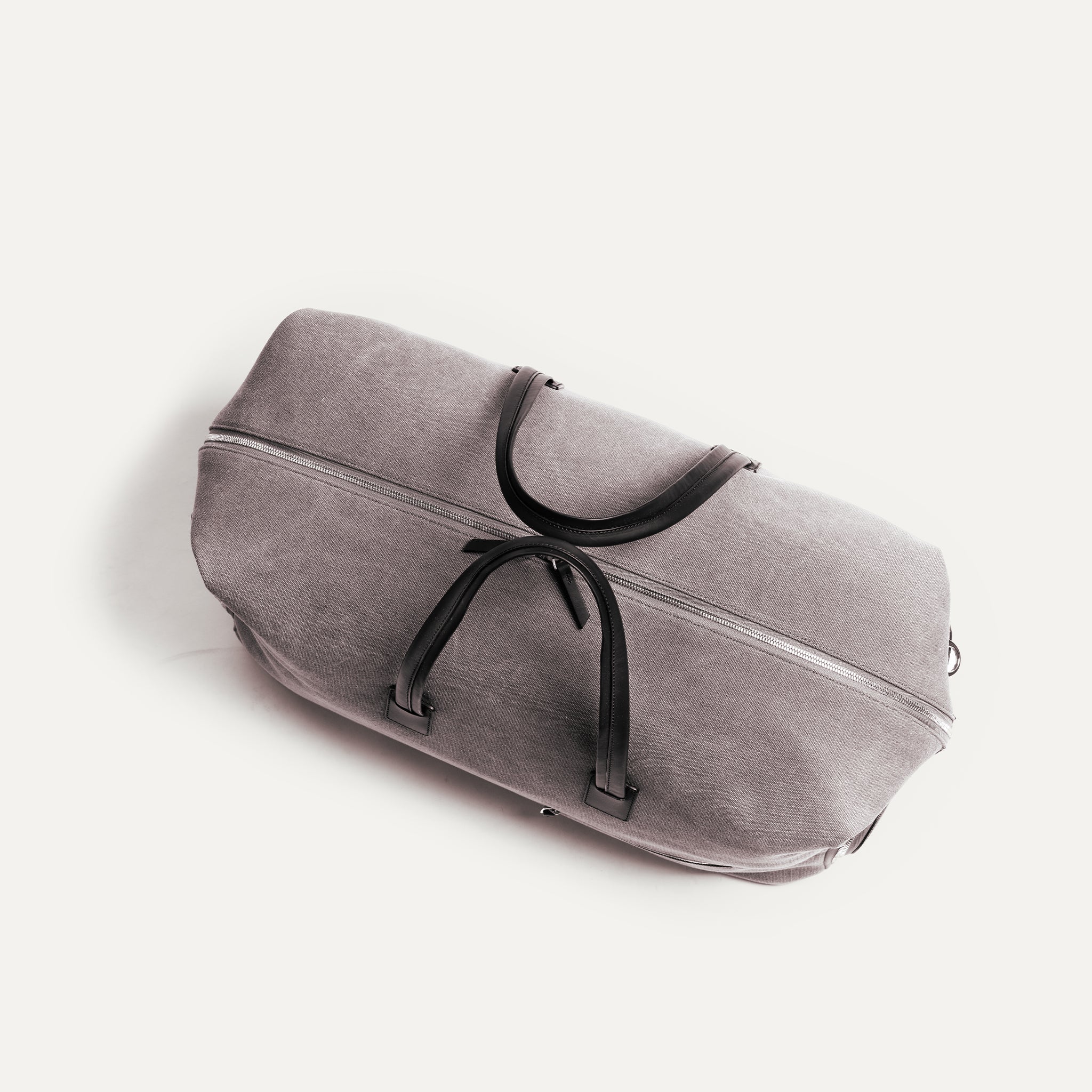 Sac de voyage Femme ~ REMINGTON ~ Toile Grise & cuir Noir - Image 4