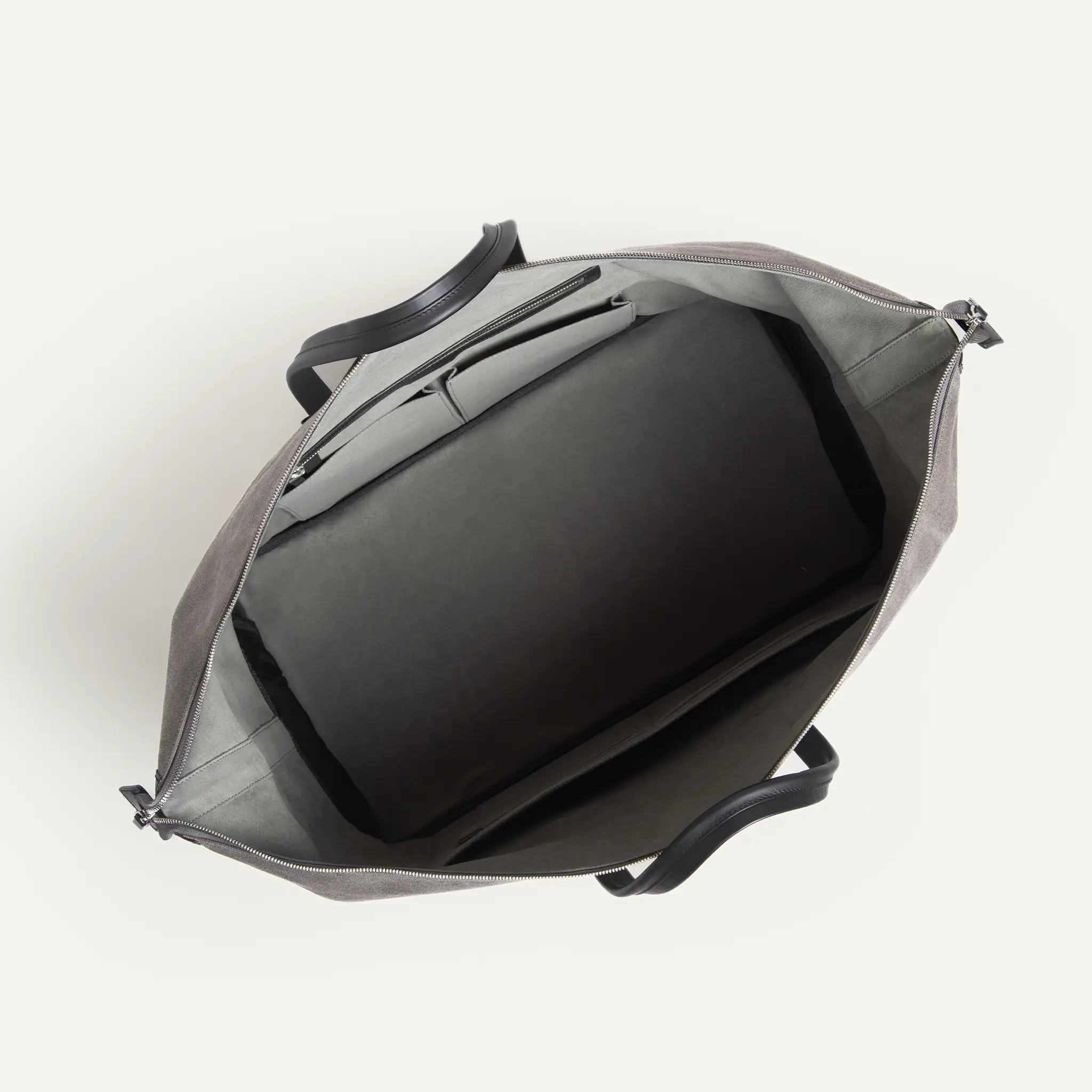 Sac de voyage Femme ~ REMINGTON ~ Toile Grise & cuir Noir - Image 8