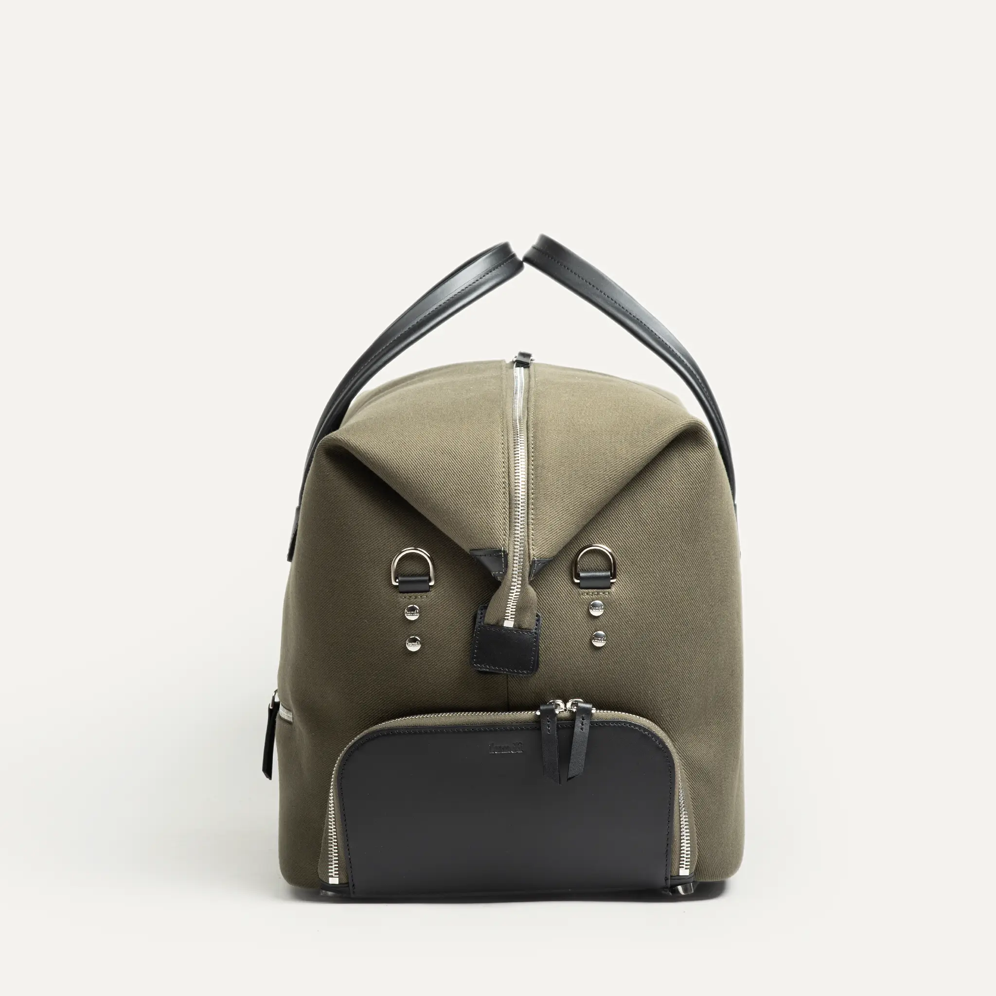 Sac de voyage Femme ~ REMINGTON ~ Toile Kaki & cuir Noir - Image 3
