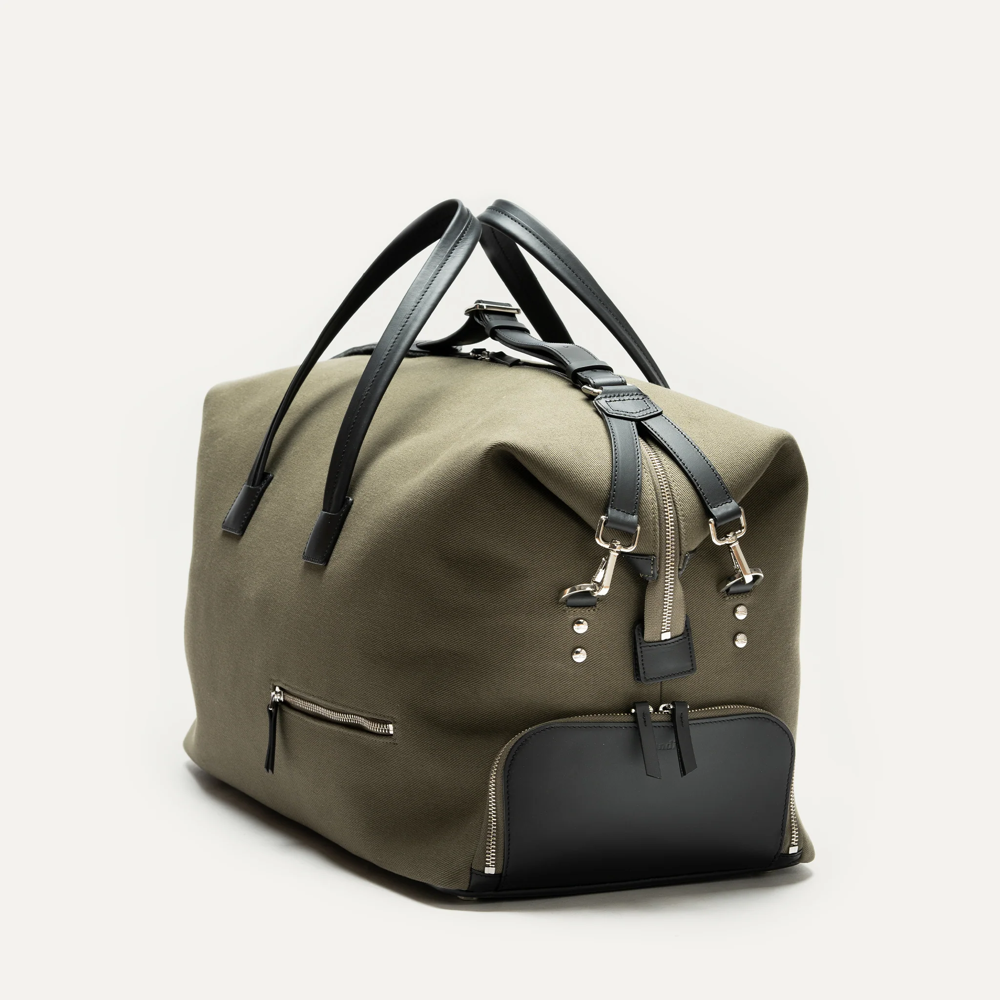 Sac de voyage Femme ~ REMINGTON ~ Toile Kaki & cuir Noir - Image 8