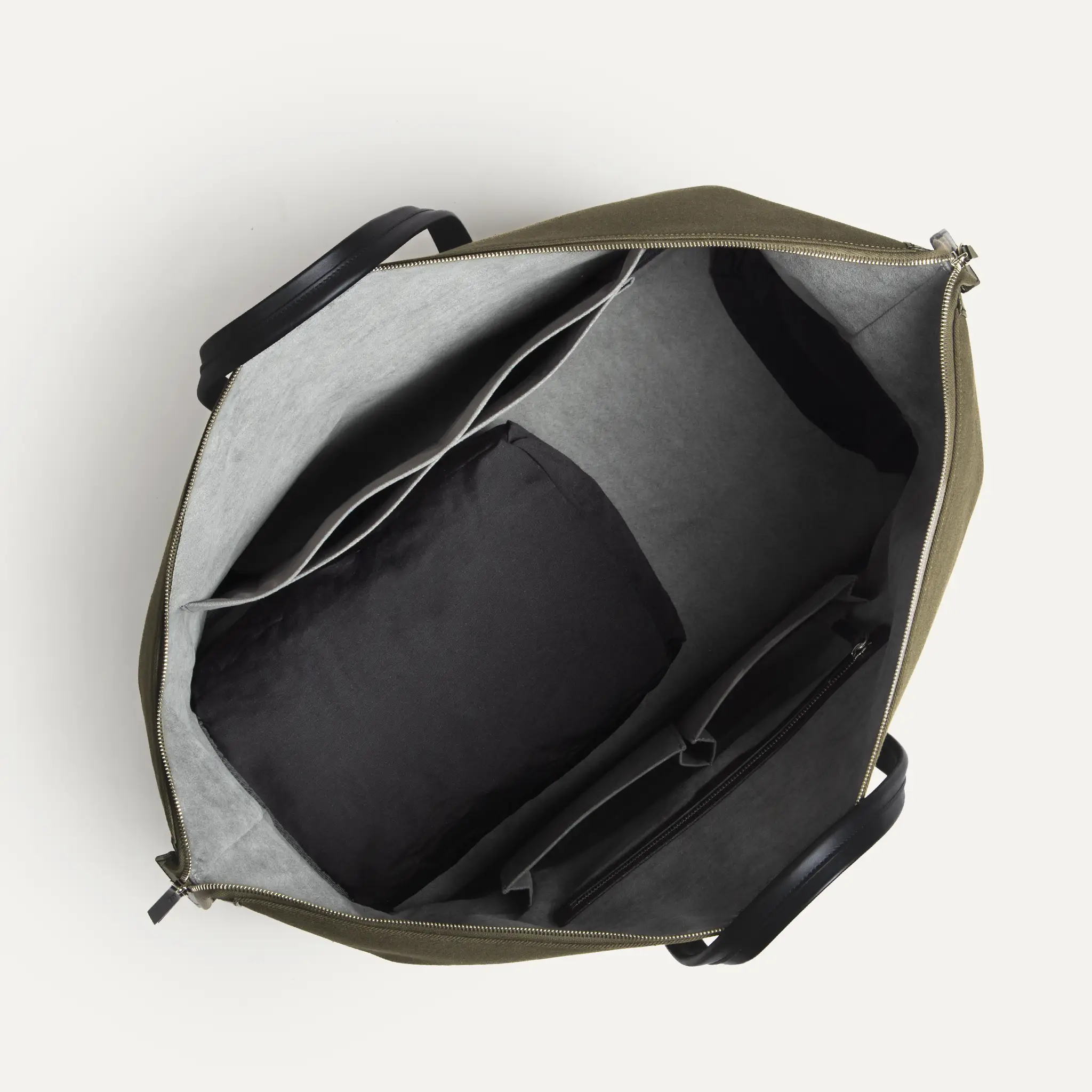 Sac de voyage Femme ~ REMINGTON ~ Toile Kaki & cuir Noir - Image 9