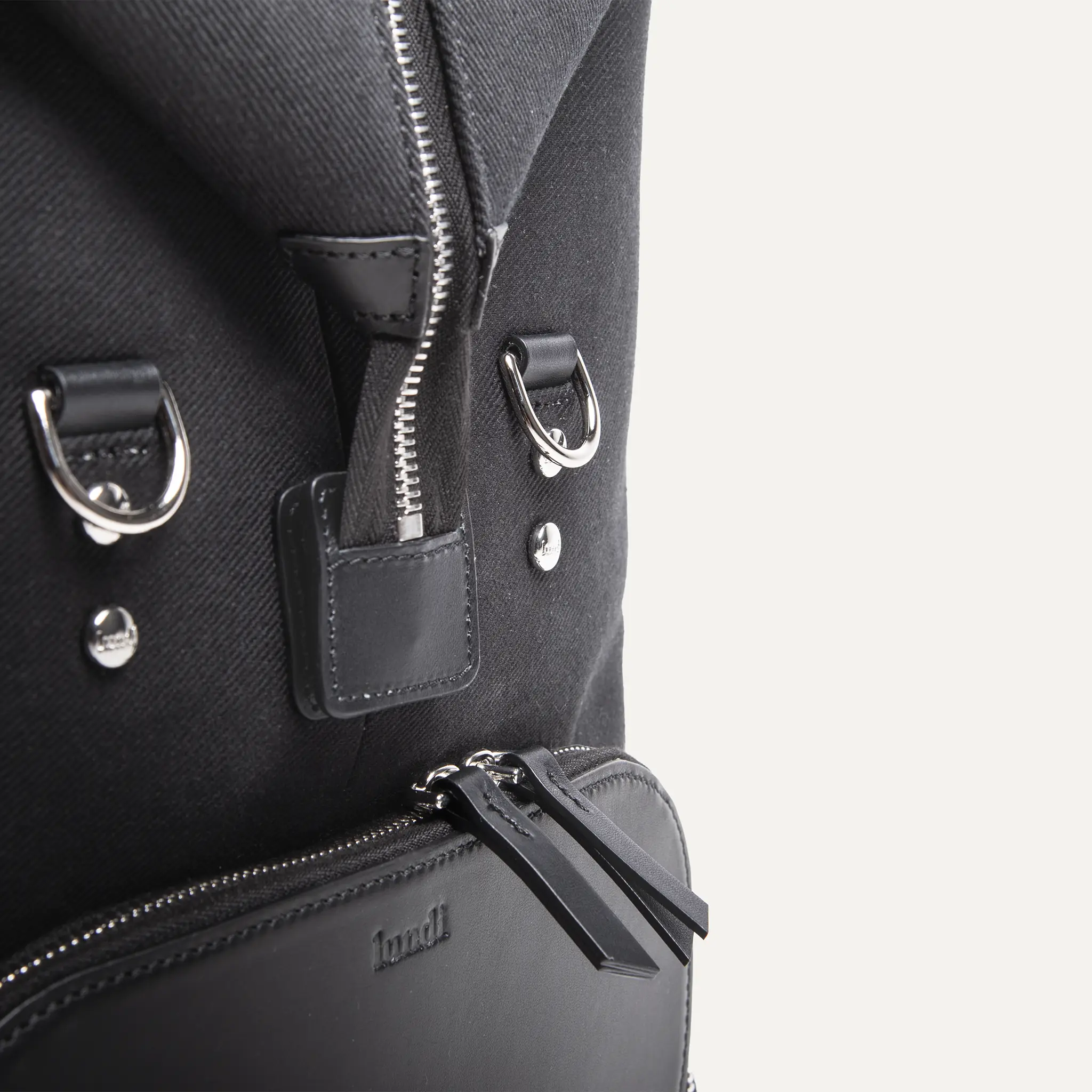 Sac de voyage Femme ~ REMINGTON ~ Toile Noire & cuir Noir - Image 6
