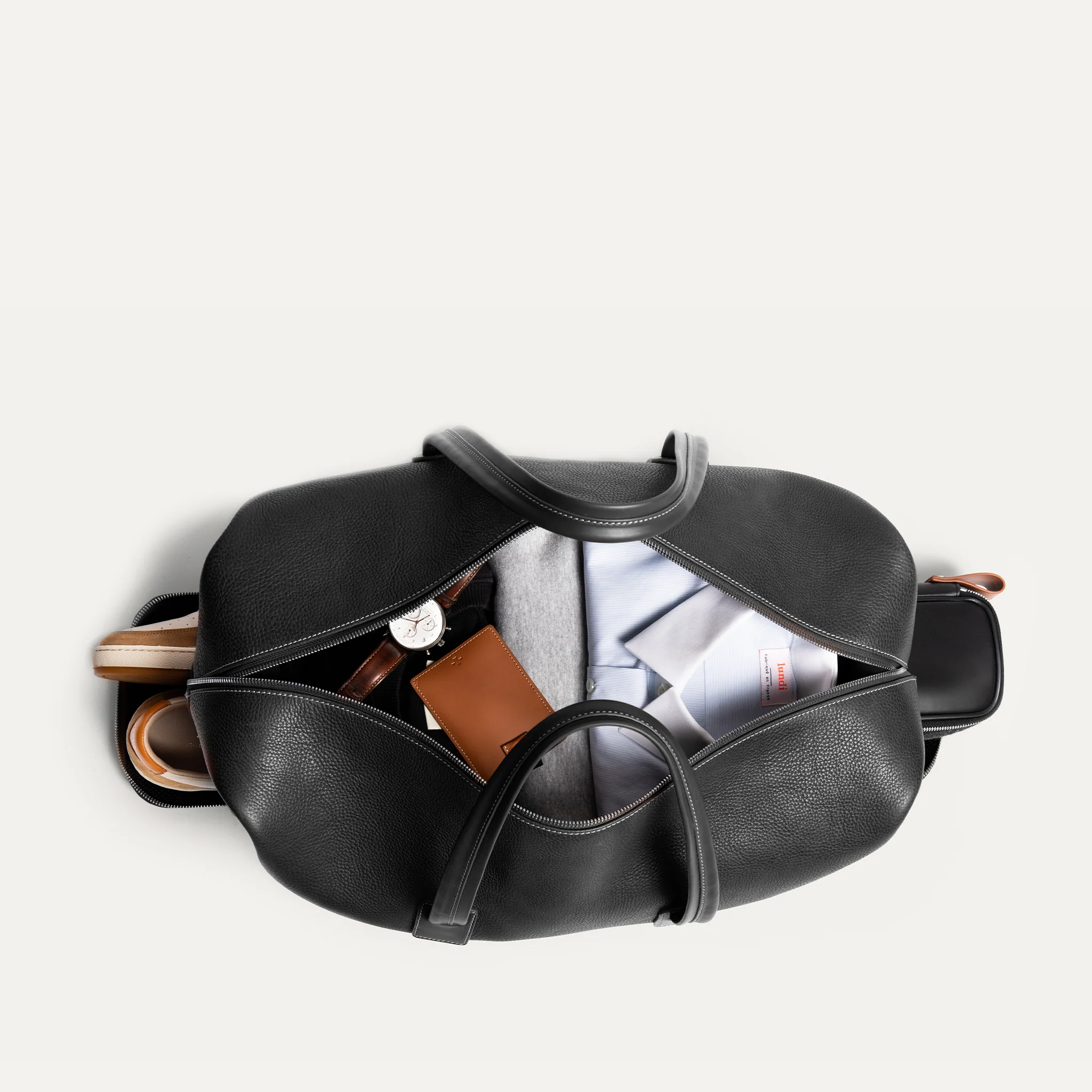 Sac week-end cuir ~ WILSON - NOIR - Image 11
