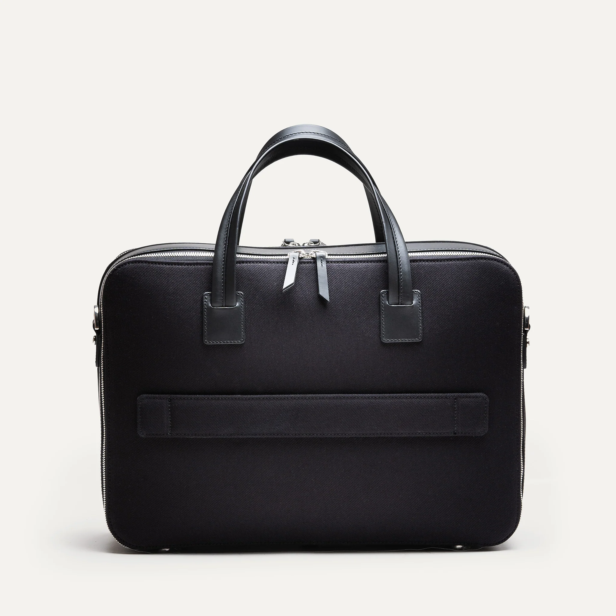 Porte documents 36 hr ~ CONALLY ~ Toile et cuir noir - Image 5