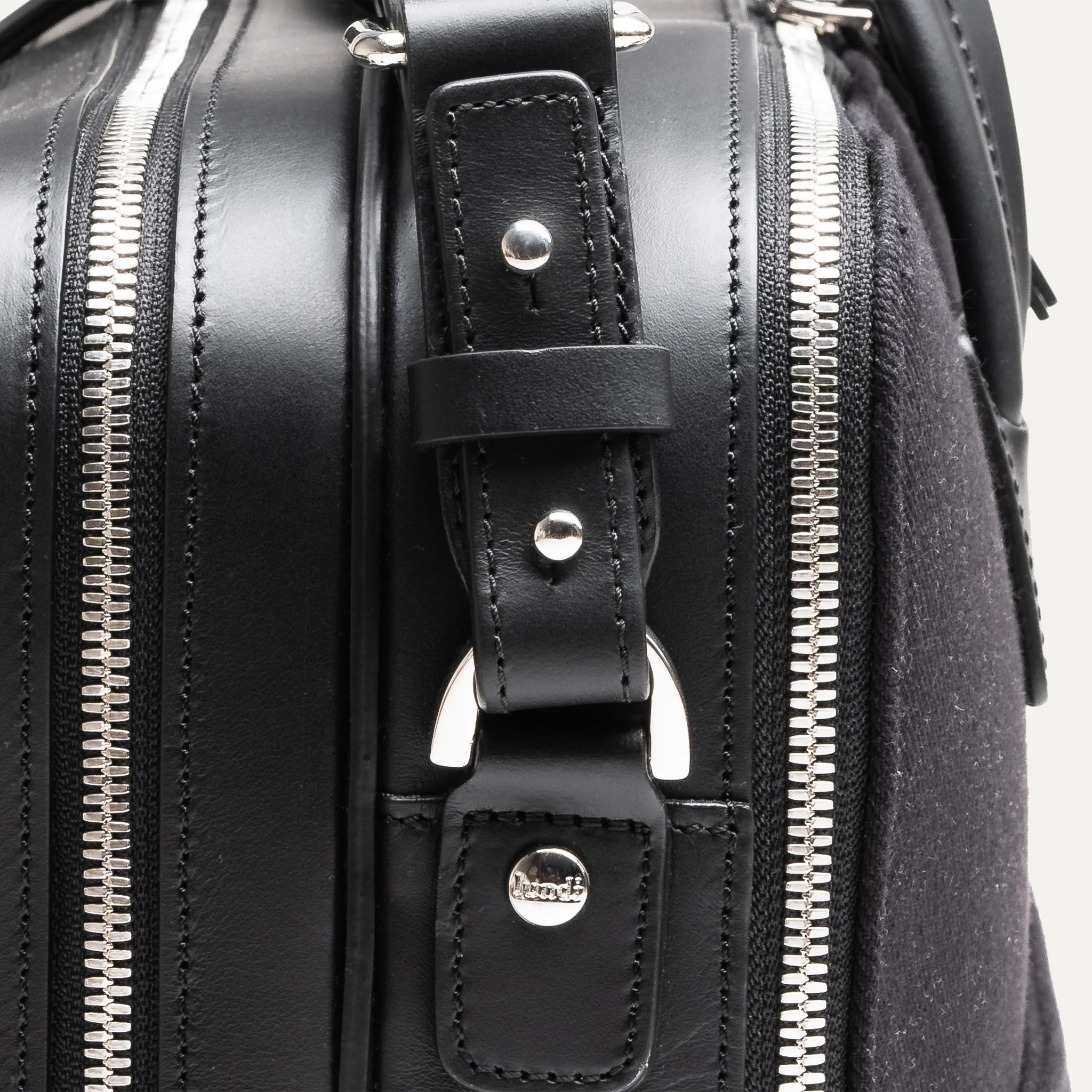 Porte documents 36 hr ~ CONALLY ~ Toile et cuir noir - Image 7