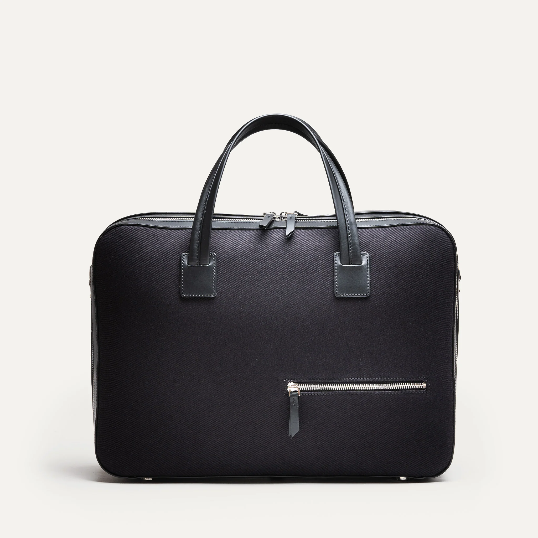 Porte documents 36 hr ~ CONALLY ~ Toile et cuir noir - Image 8
