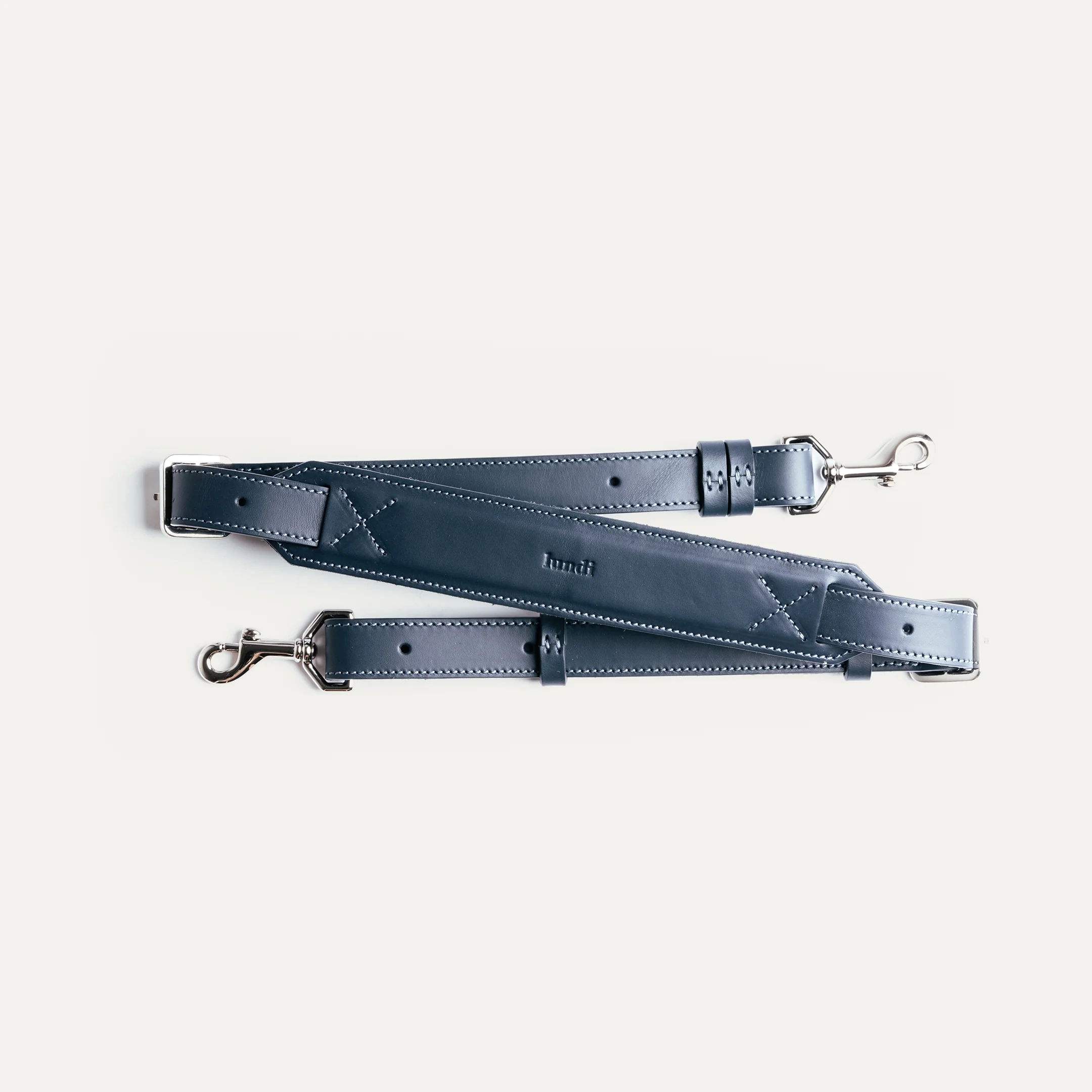 Sangle en cuir - Marine