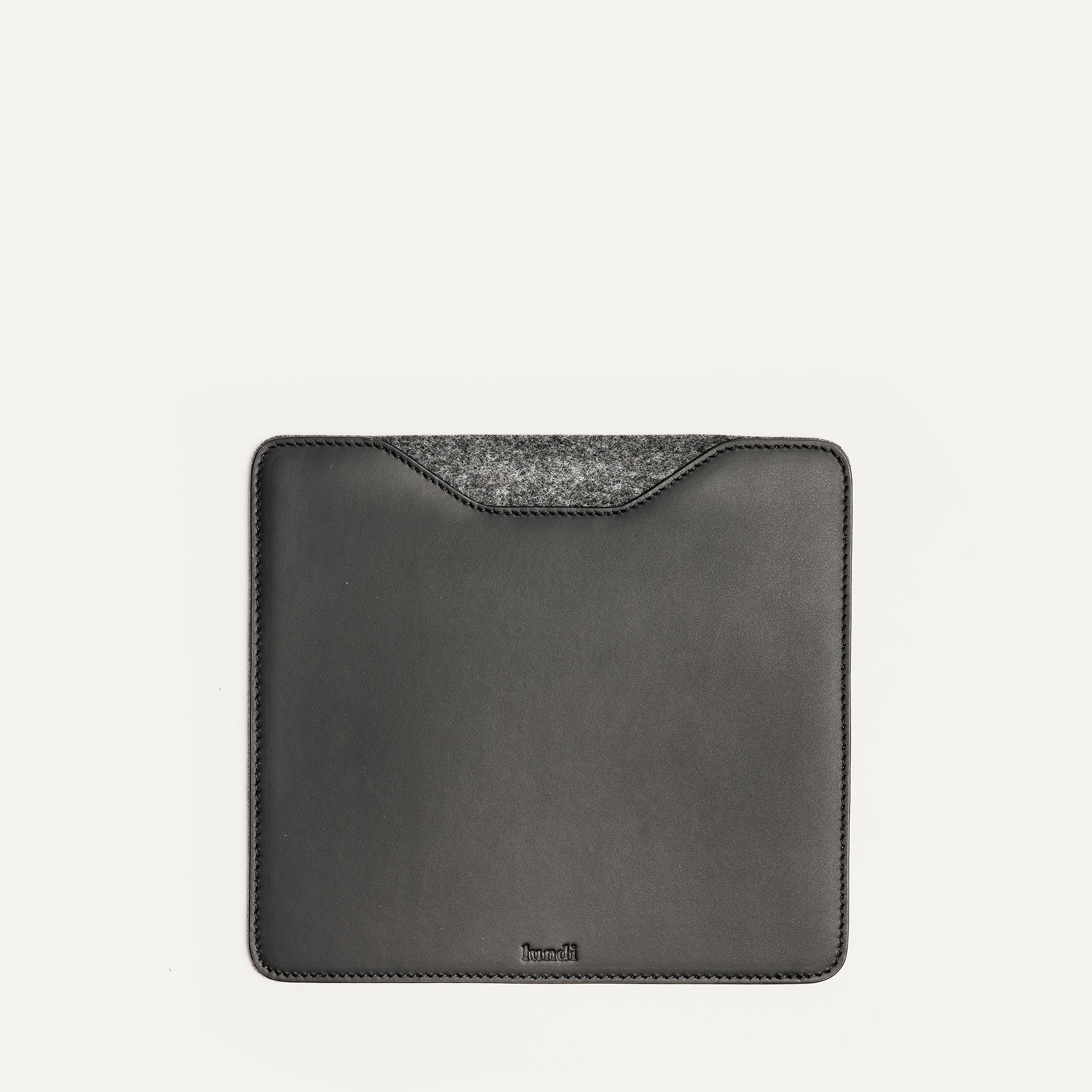 Tapis de souris en cuir ~ NINO - Noir - Image 3