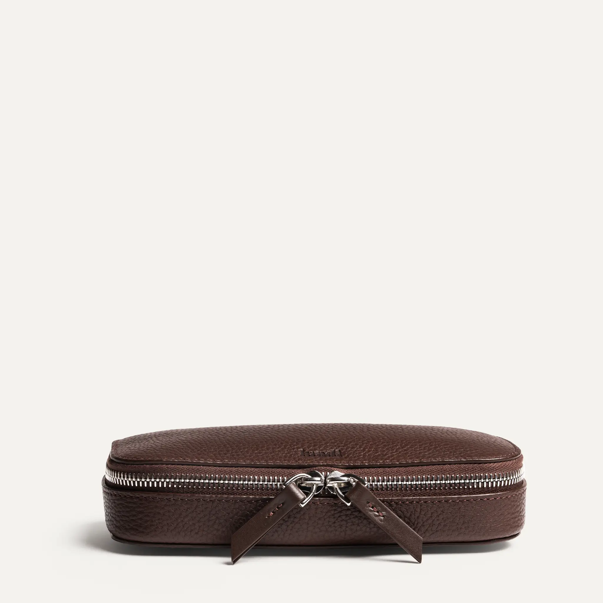 Trousse de toilette compacte ~ EVA - Cuir grainé marron - Image 6