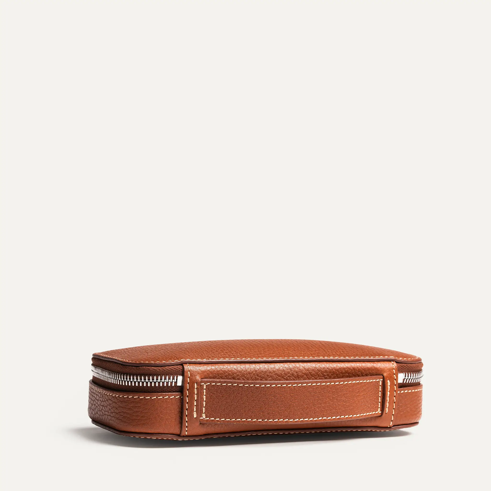 Trousse de toilette compacte ~ EVA - Cuir grainé cognac - Image 4