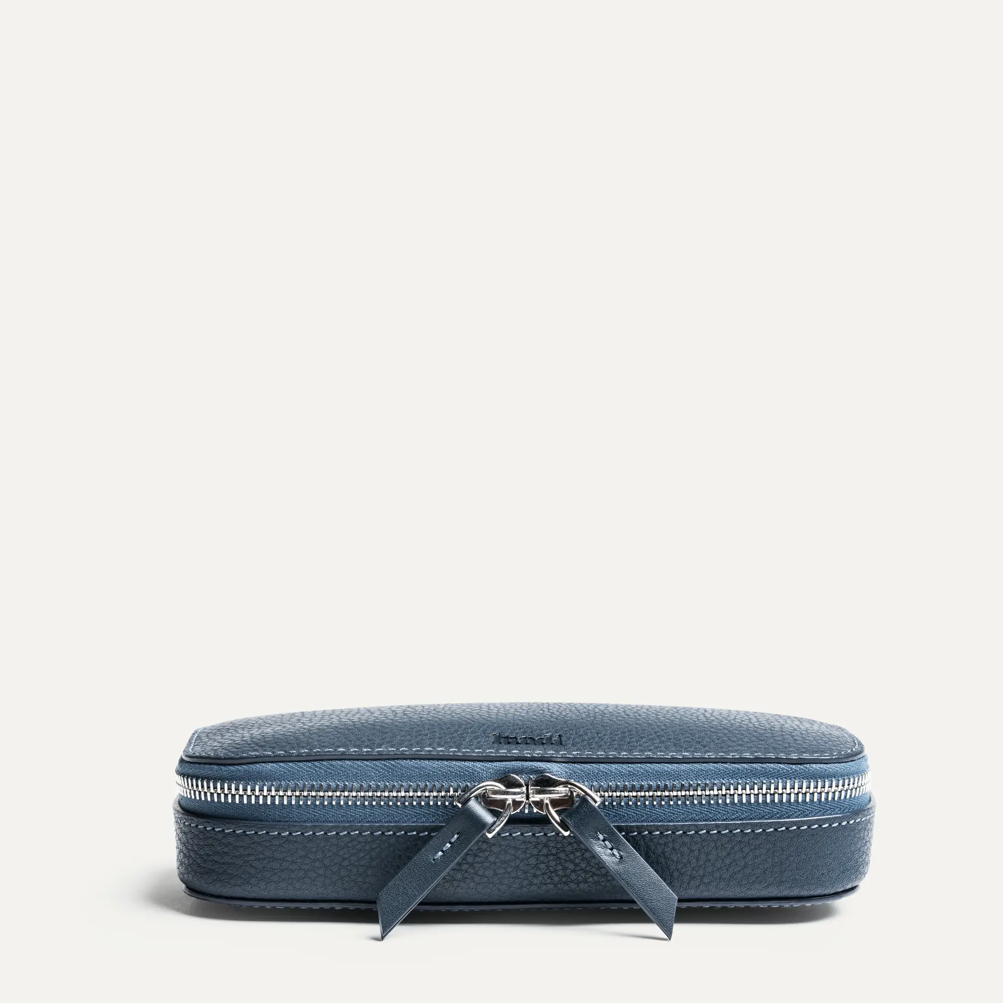 Trousse de toilette compacte ~ EVA - Cuir grainé marine - Image 6