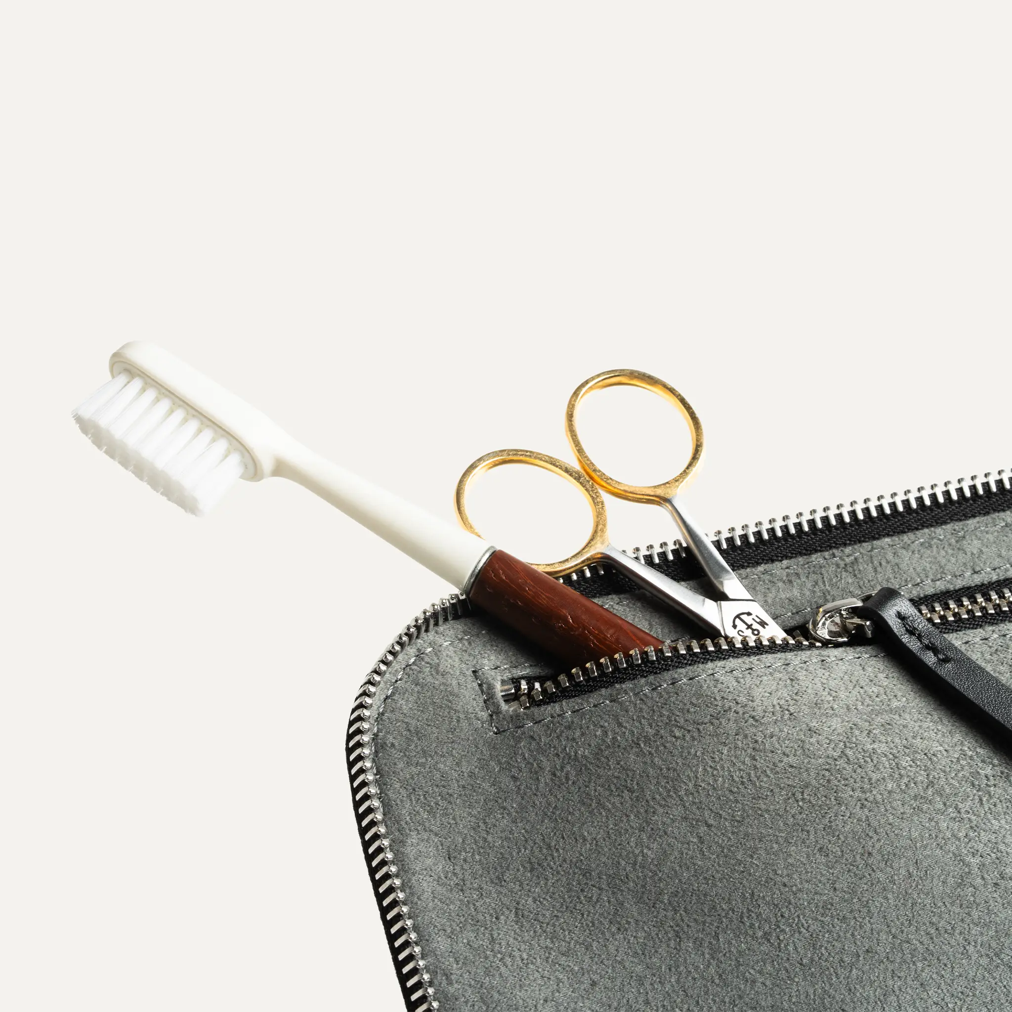 Trousse de toilette en cuir grainé ~ LISA - Noir - Image 11