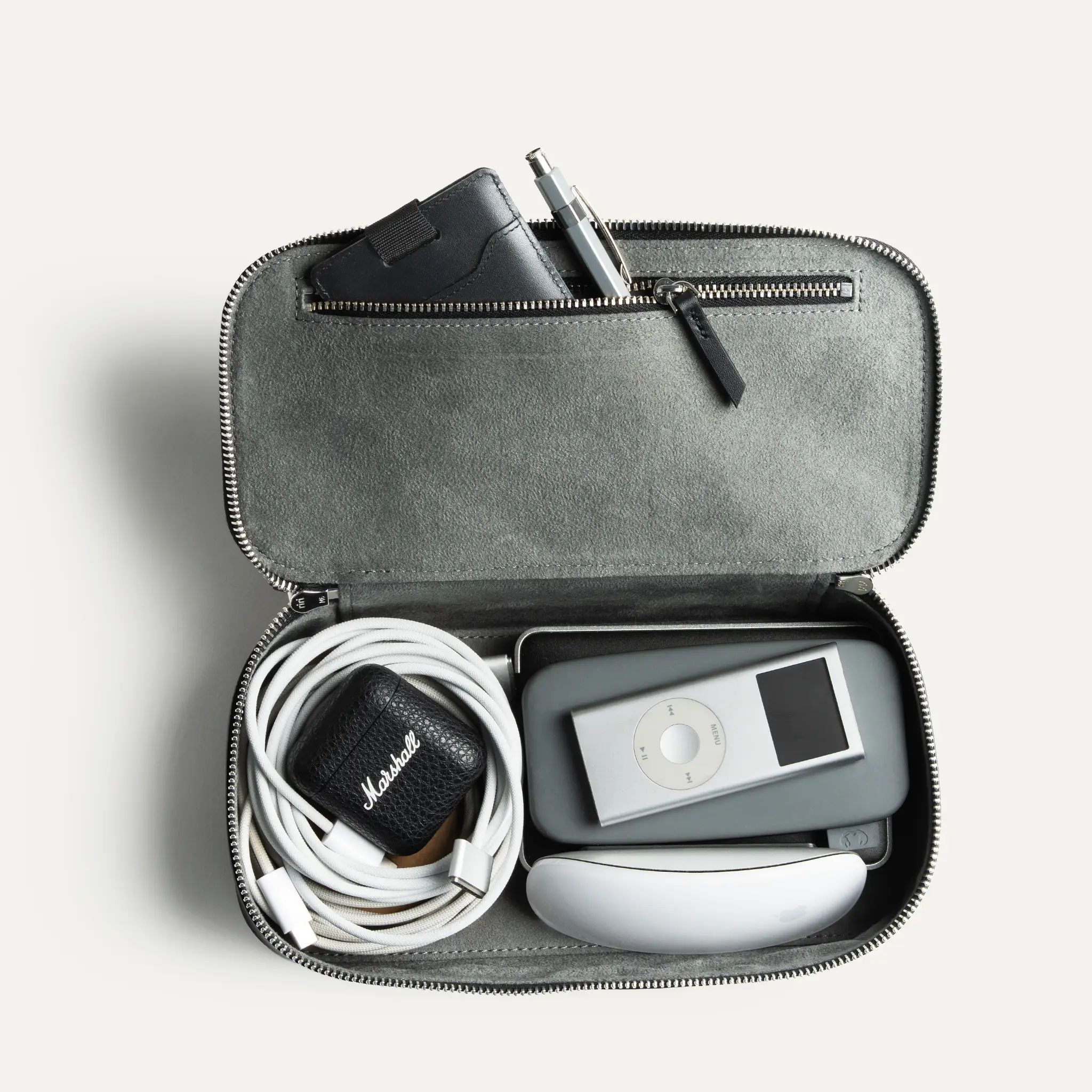 Trousse de toilette en cuir grainé ~ LISA - Noir - Image 13