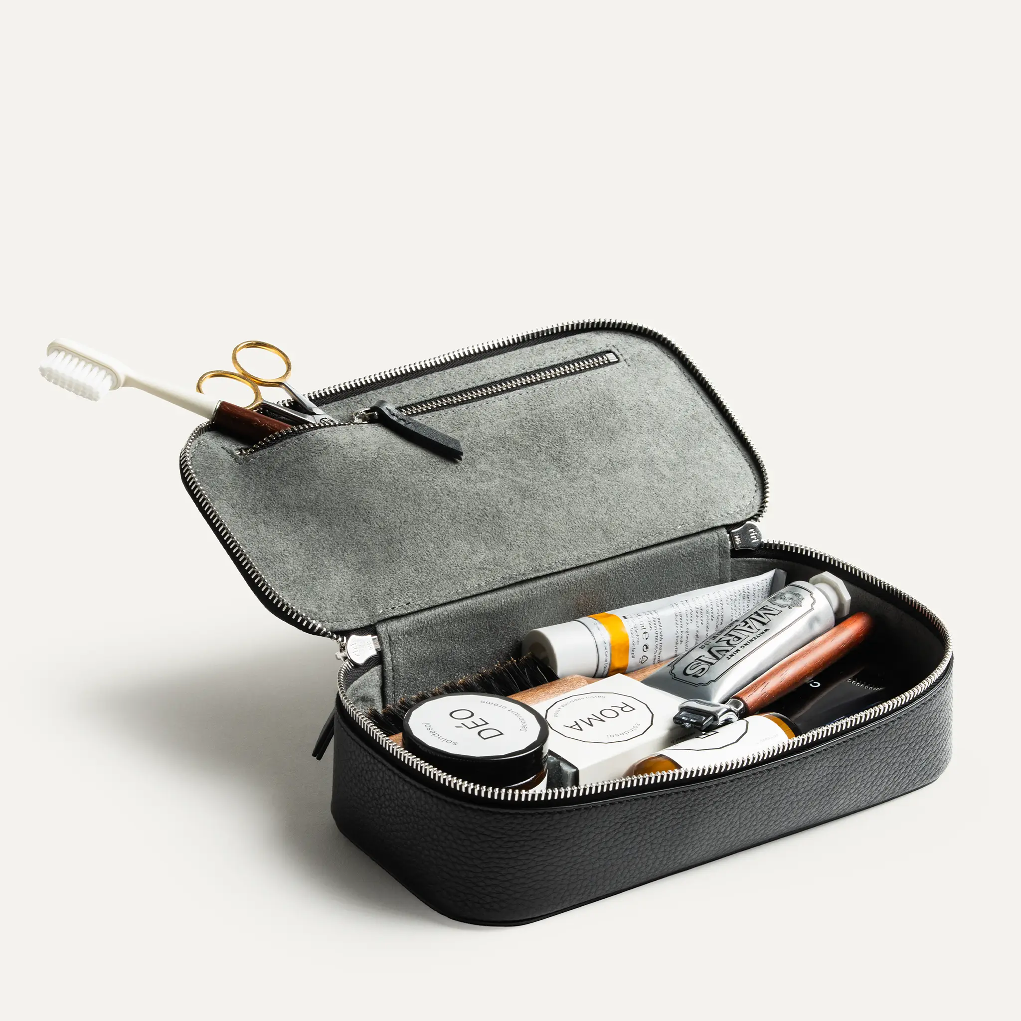 Trousse de toilette en cuir grainé ~ LISA - Noir - Image 9