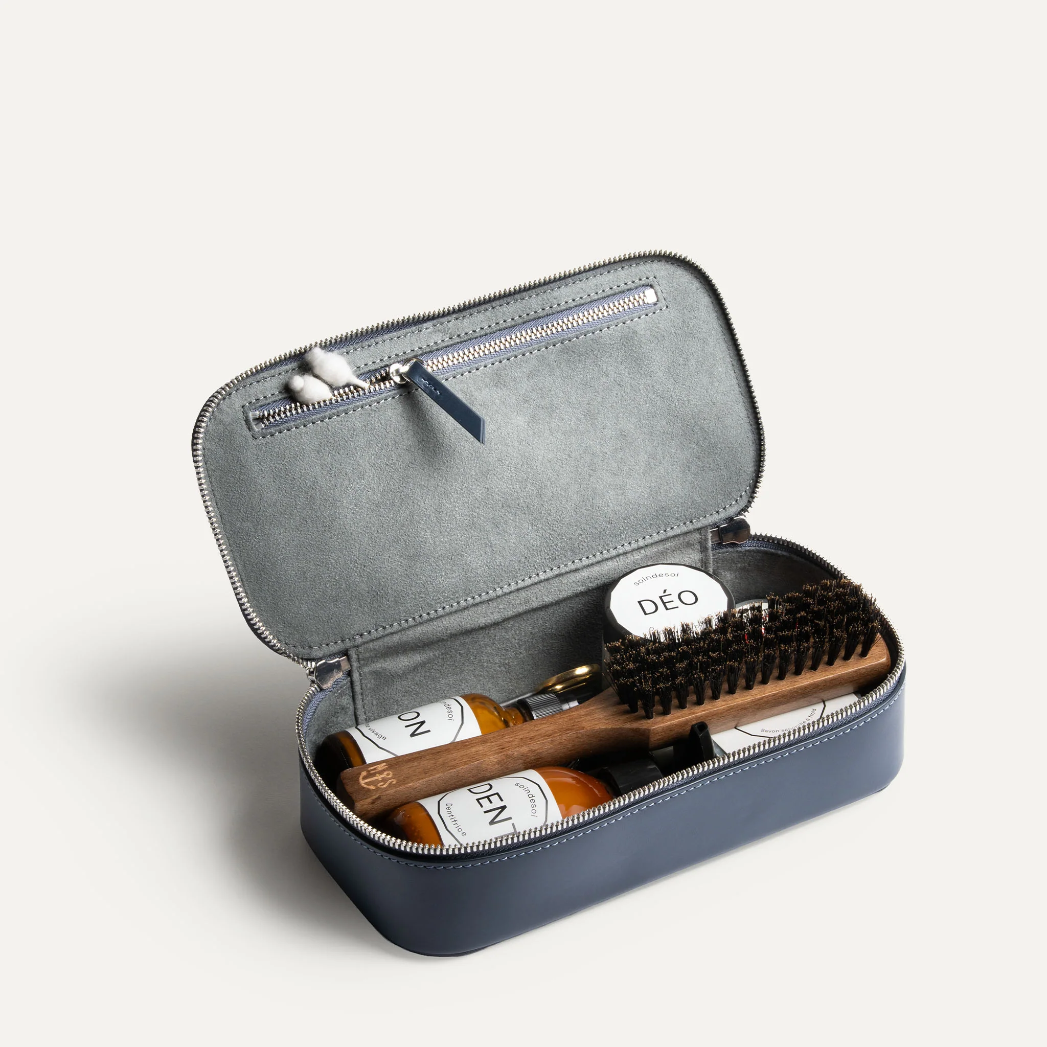 Trousse de toilette cuir ~ GINA II - MARINE - Image 3