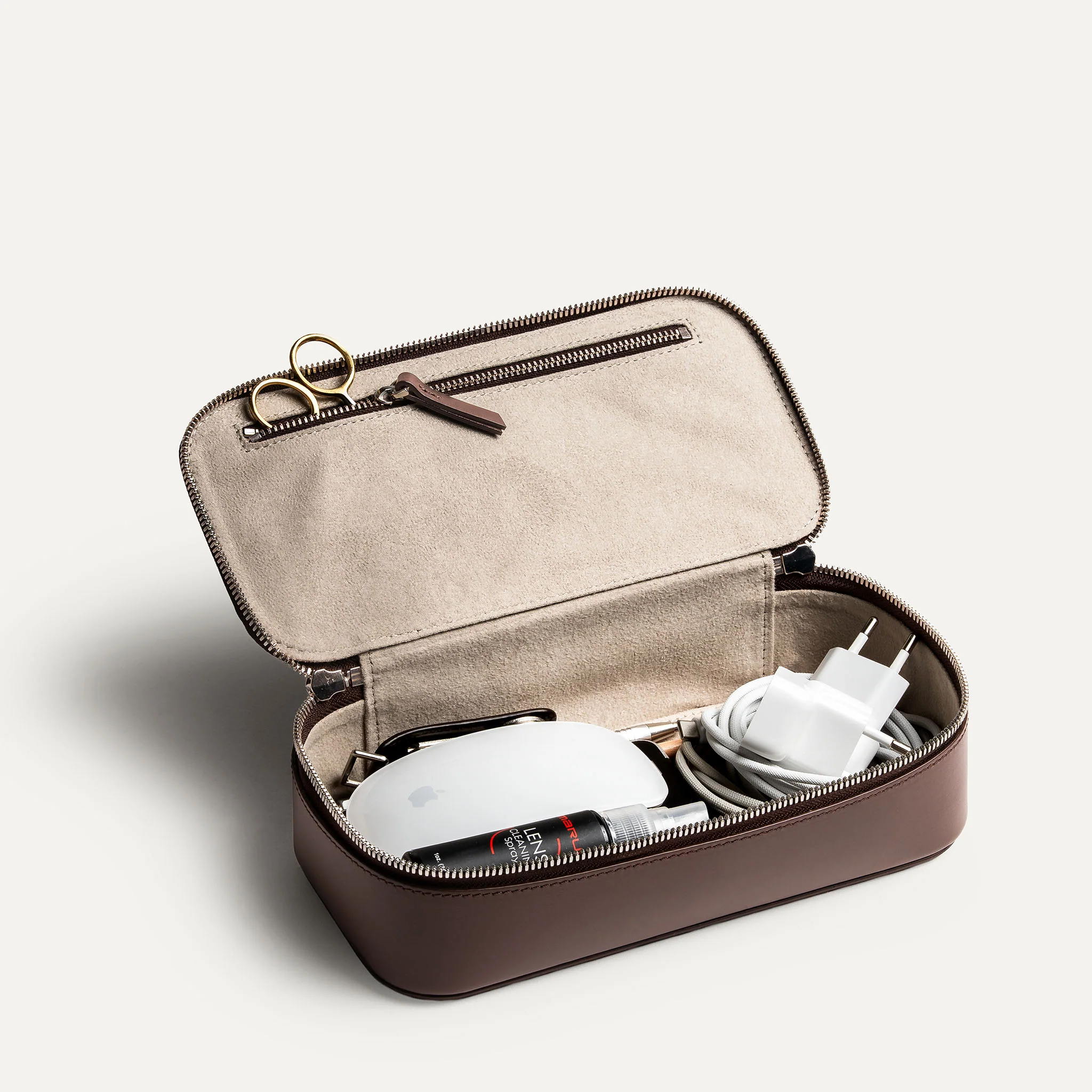 Trousse de toilette cuir ~ GINA II - MARRON - Image 4
